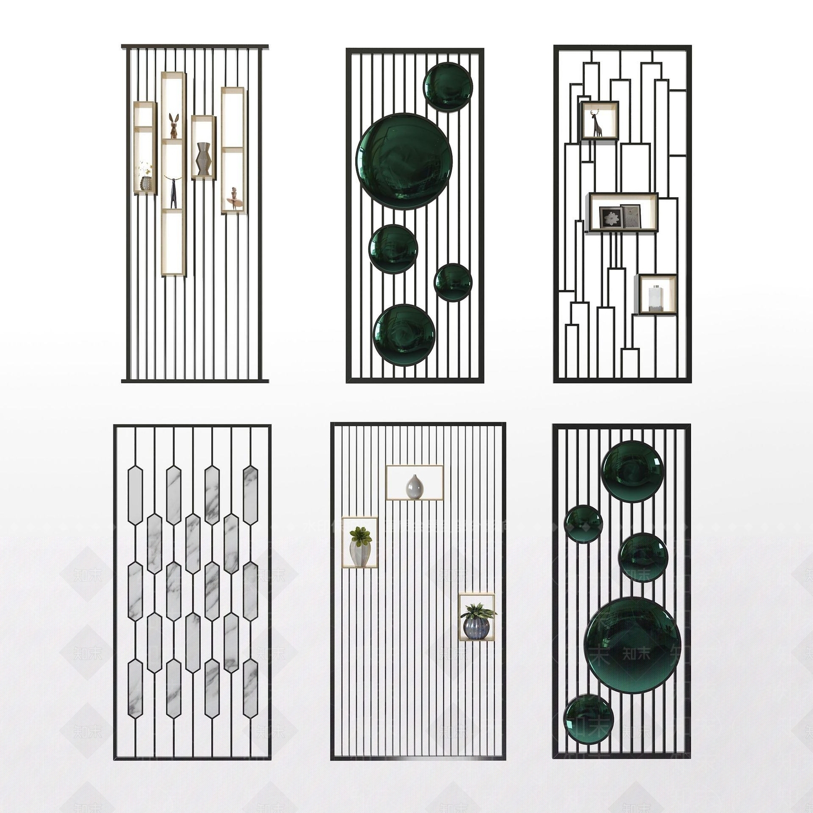 现代装饰隔断3D模型下载【ID:1192539704】