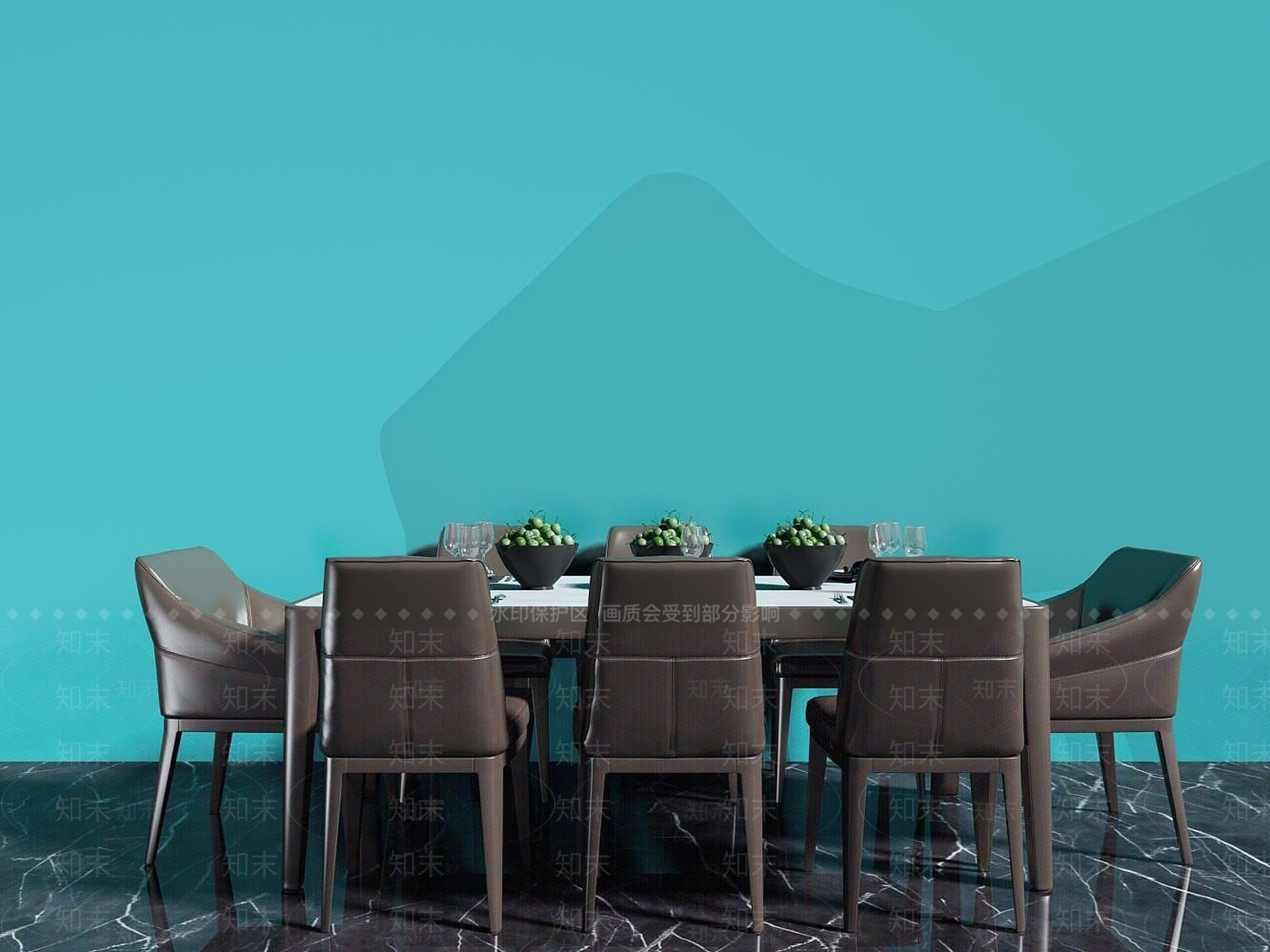 欧式古典欧式温馨时尚餐厅餐桌3D模型下载【ID:1192544092】