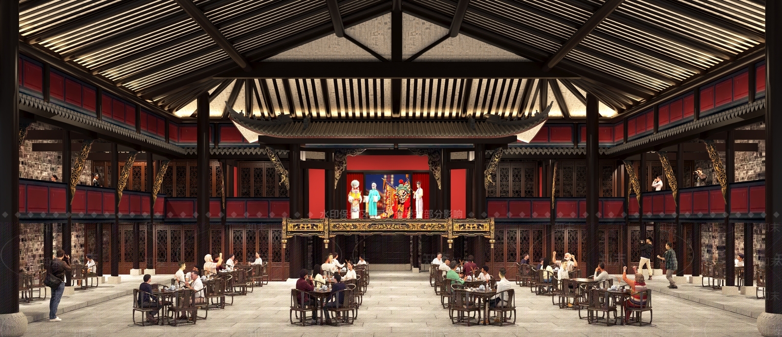 新中式中式其他娱乐空间3D模型下载【ID:1192550431】