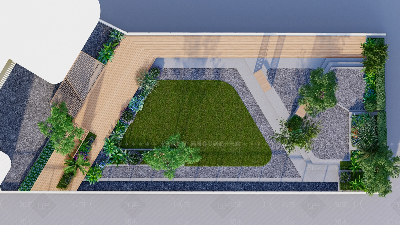 现代办公景观SU模型下载【ID:1192553376】