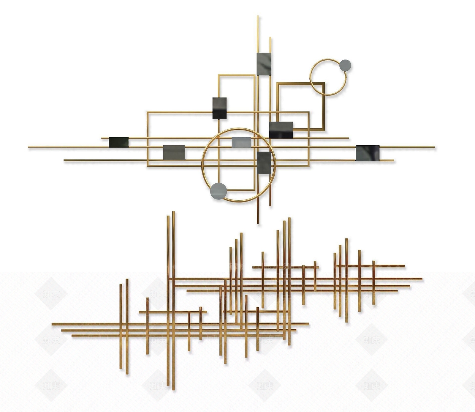 现代墙面装饰品3D模型下载【ID:1192555531】