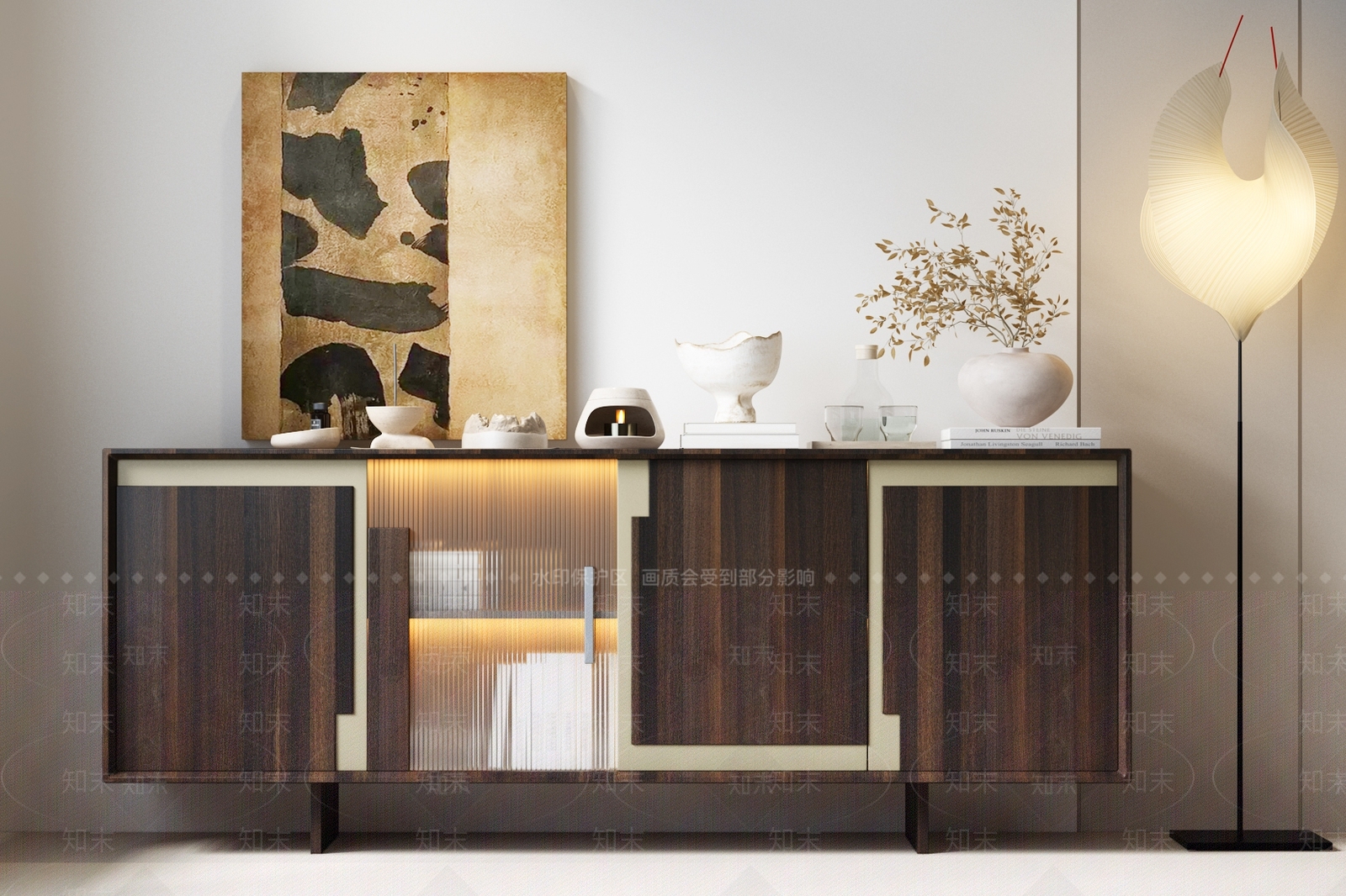 现代意式餐边柜3D模型下载【ID:1192560506】