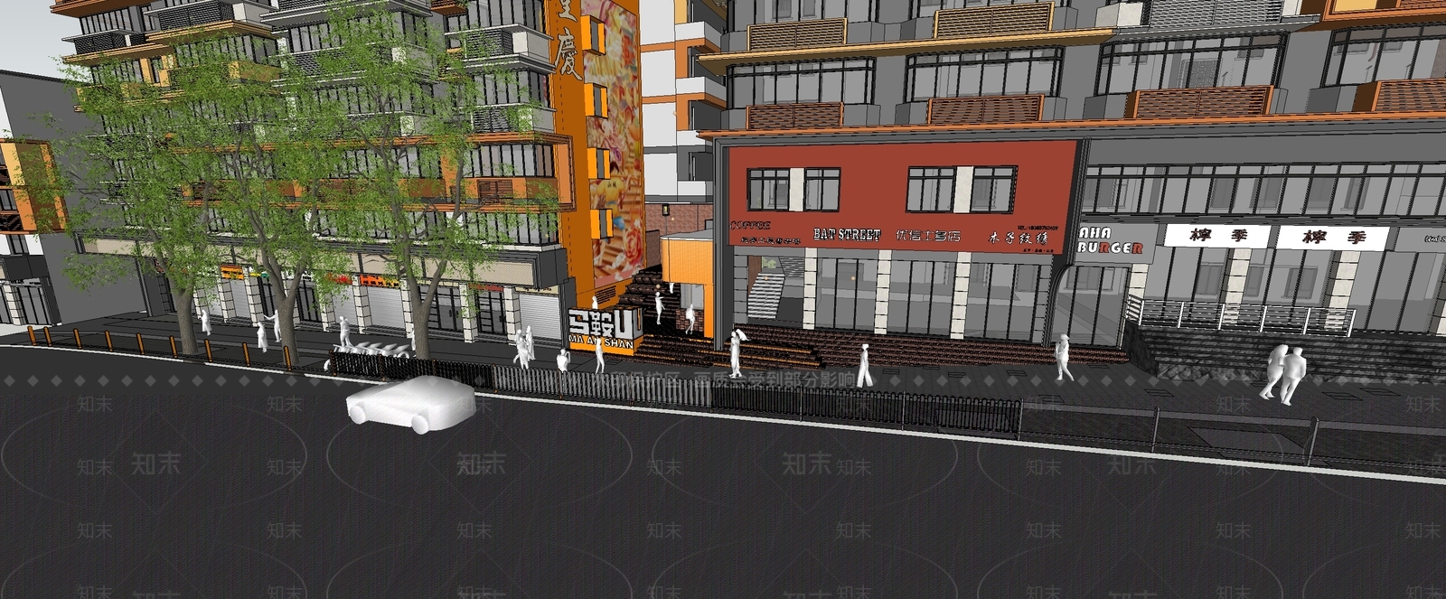 现代商业景观SU模型下载【ID:1192562494】