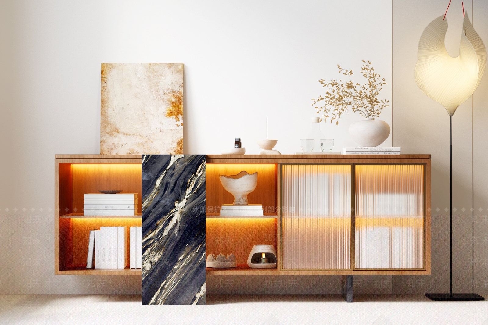 现代意式餐边柜3D模型下载【ID:1192564652】