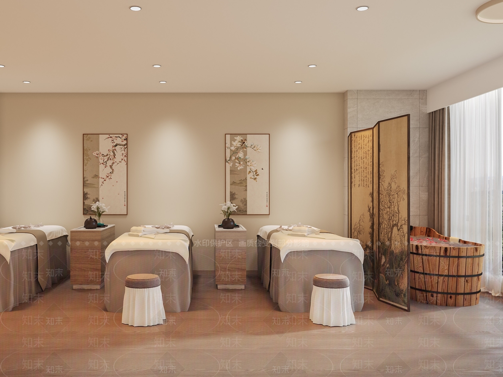 现代新中式其他商业空间3D模型下载【ID:1192564907】