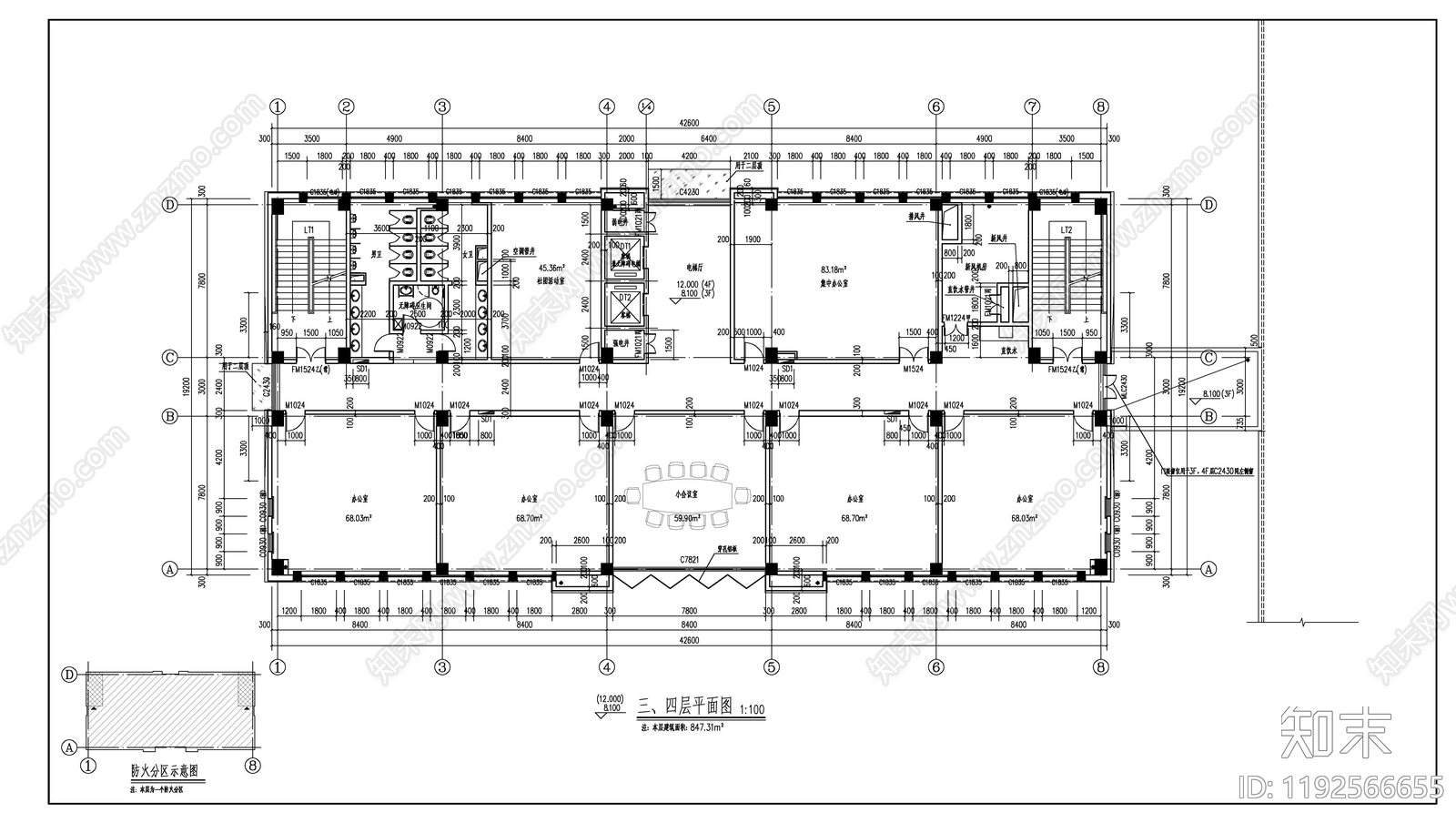 现代学校建筑cad施工图下载【ID:1192566655】