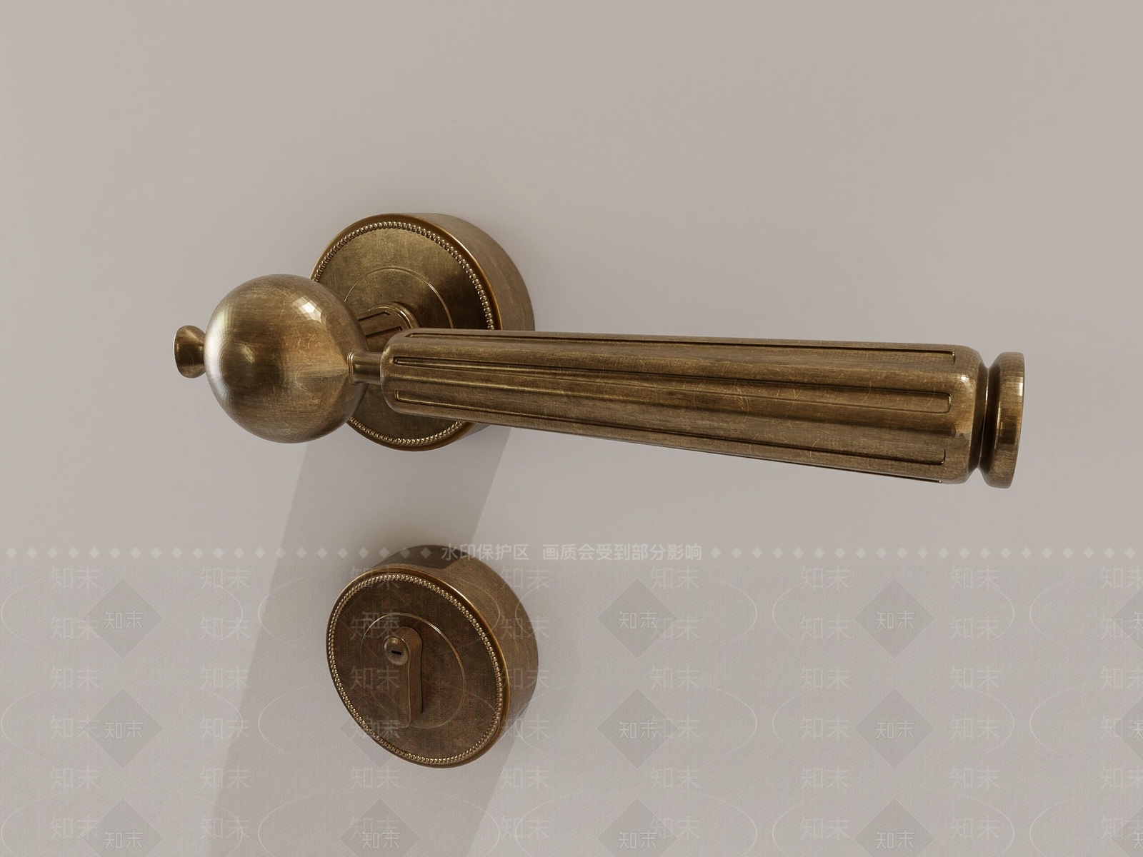 复古门把手SU模型下载【ID:1192568025】