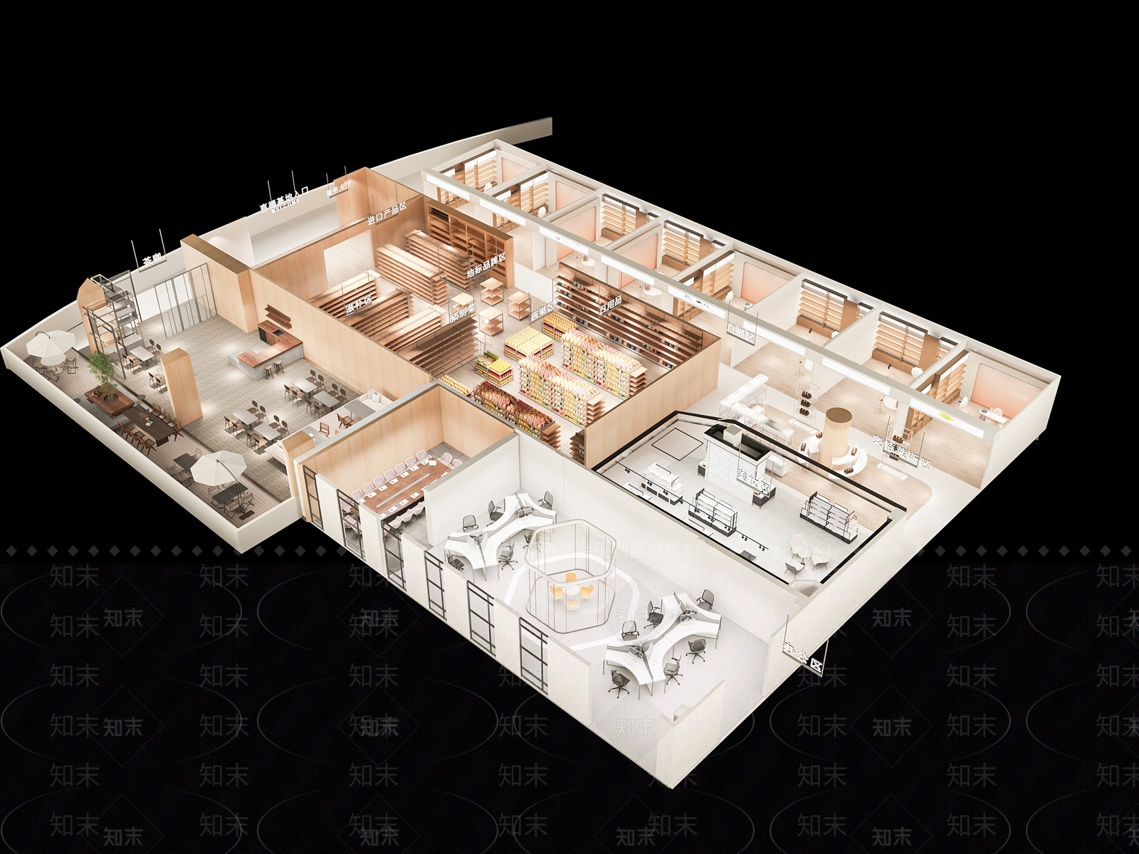 现代直播间3D模型下载【ID:1192600128】