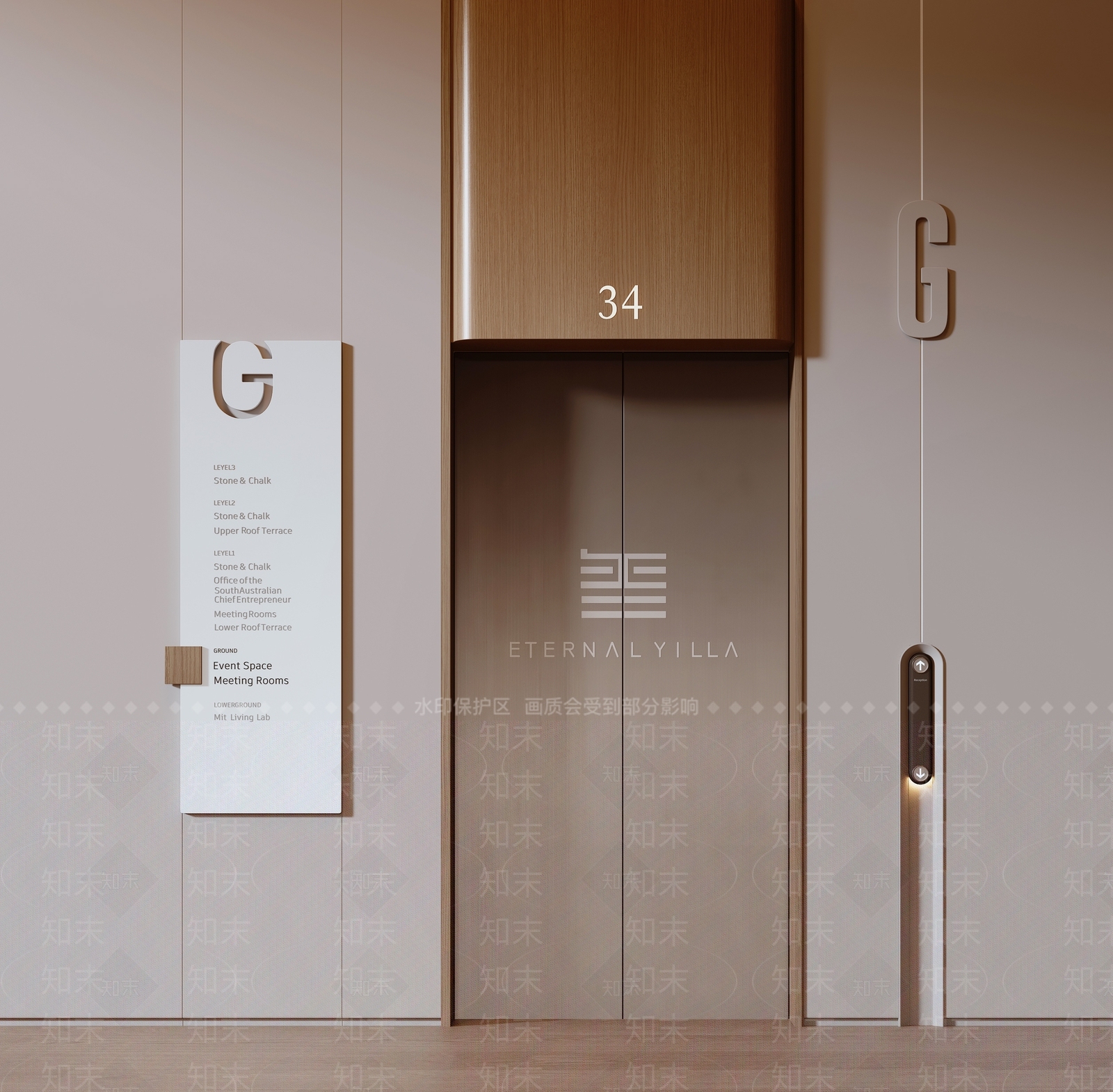 现代电梯间3D模型下载【ID:1192578109】