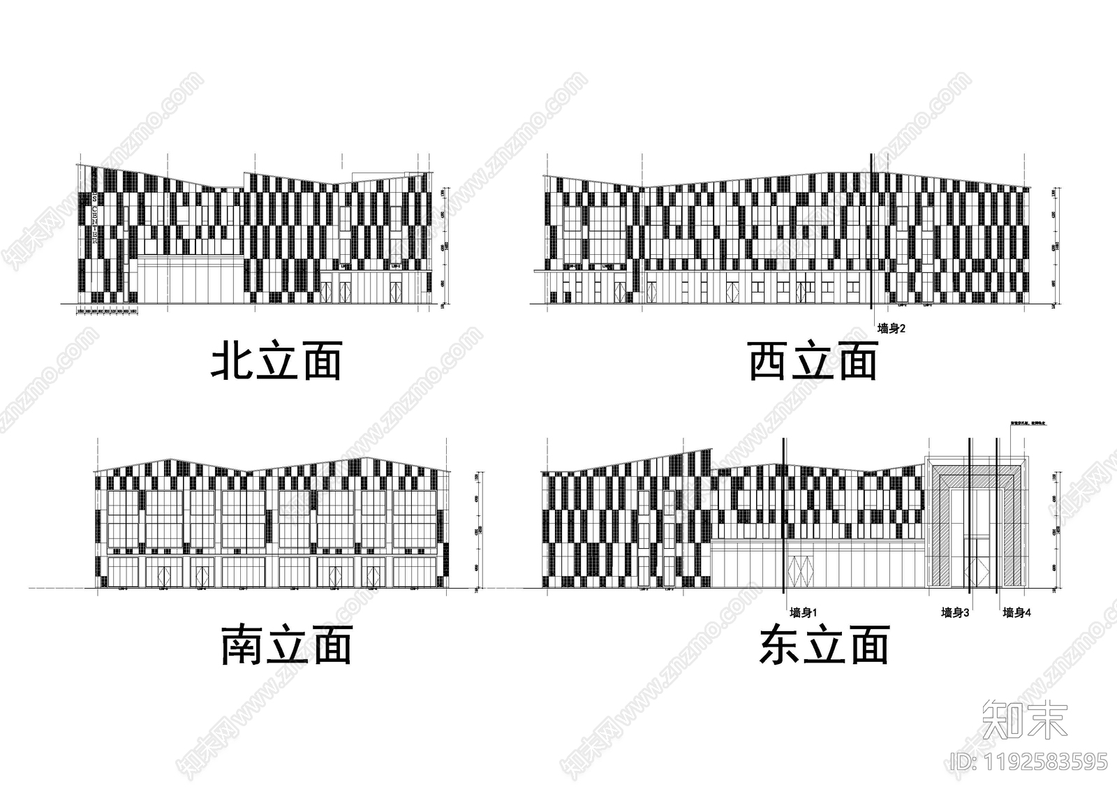 现代轻奢幼儿园建筑cad施工图下载【ID:1192583595】