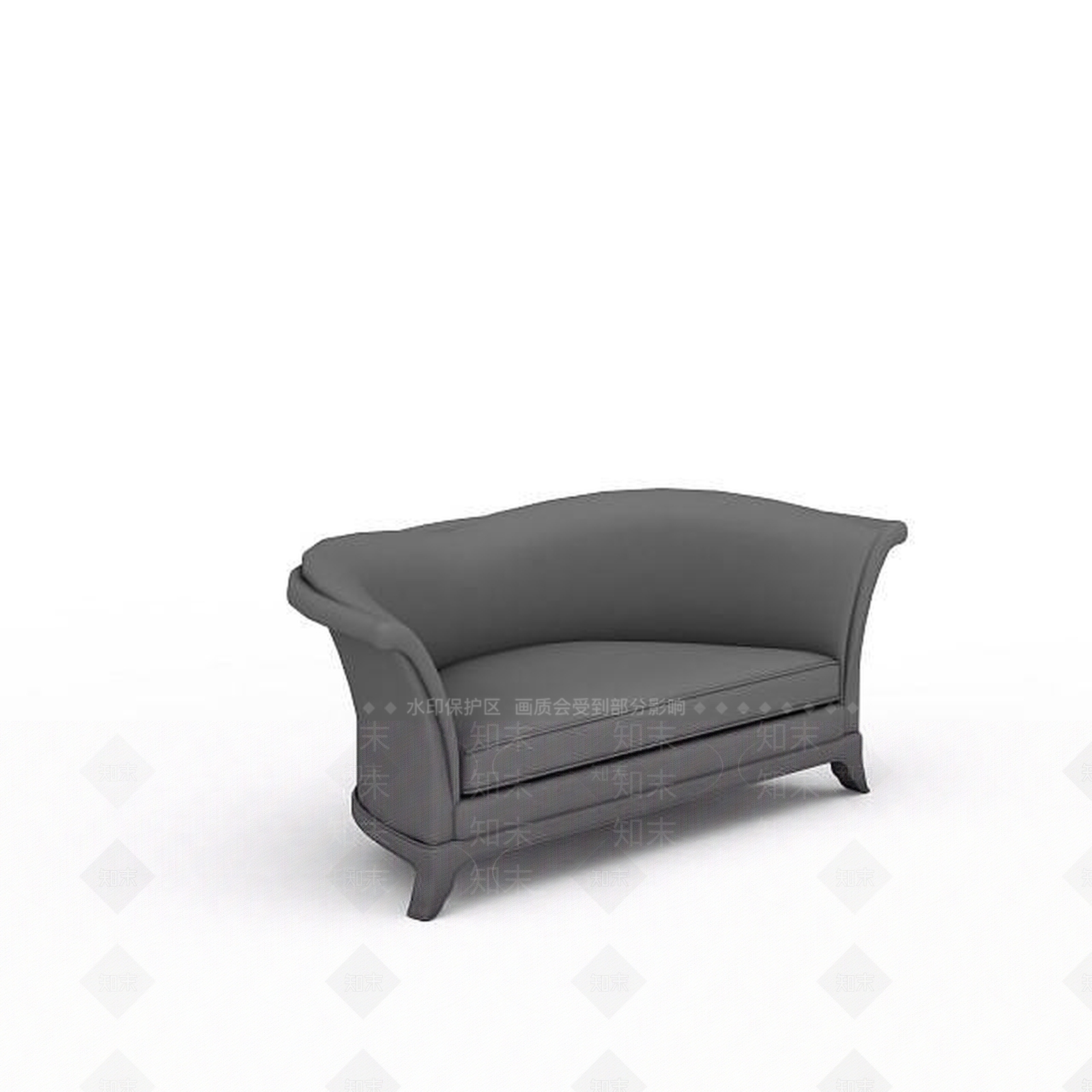 现代双人沙发3D模型下载【ID:1199323703】