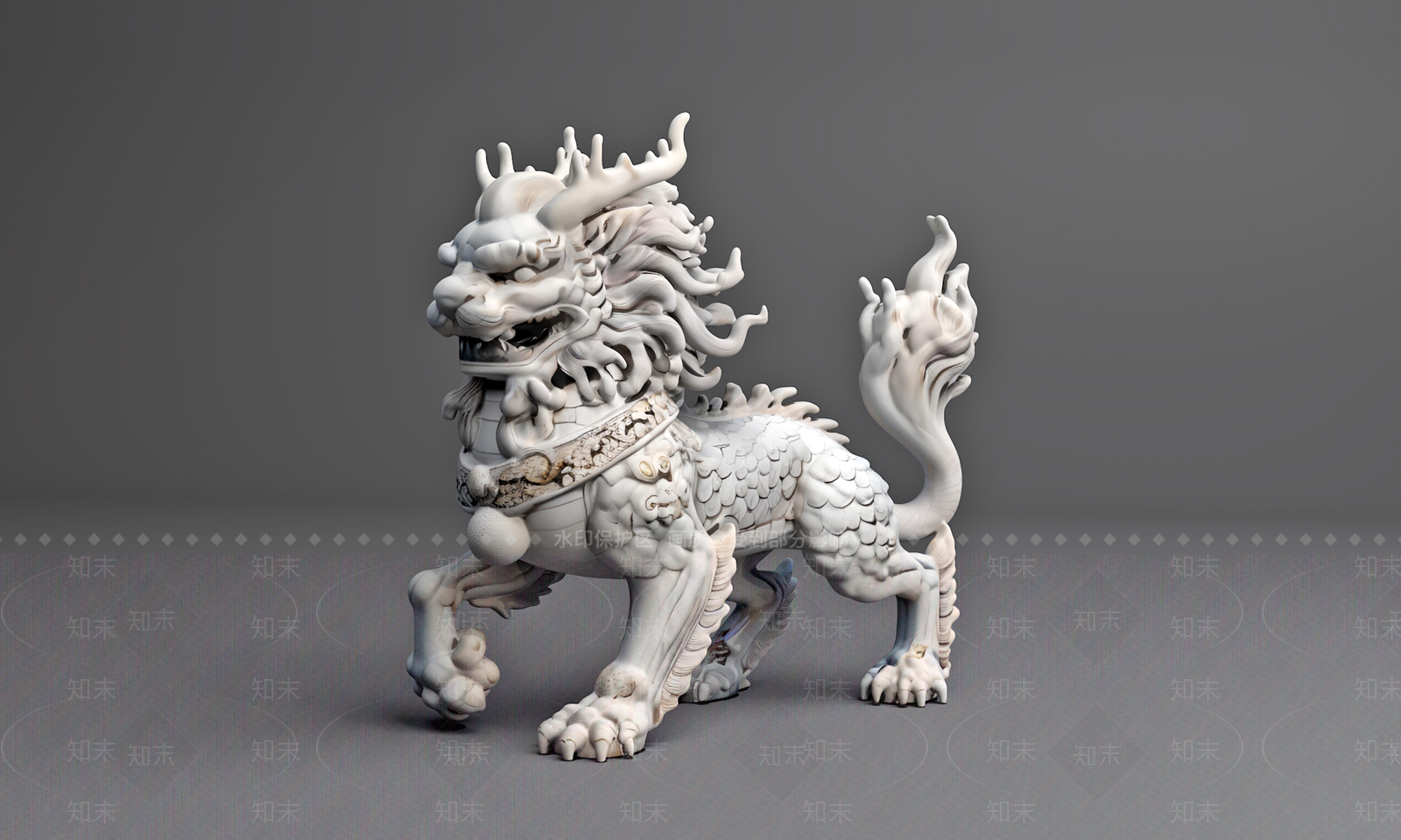 新中式中式景观雕塑3D模型下载【ID:1192596914】