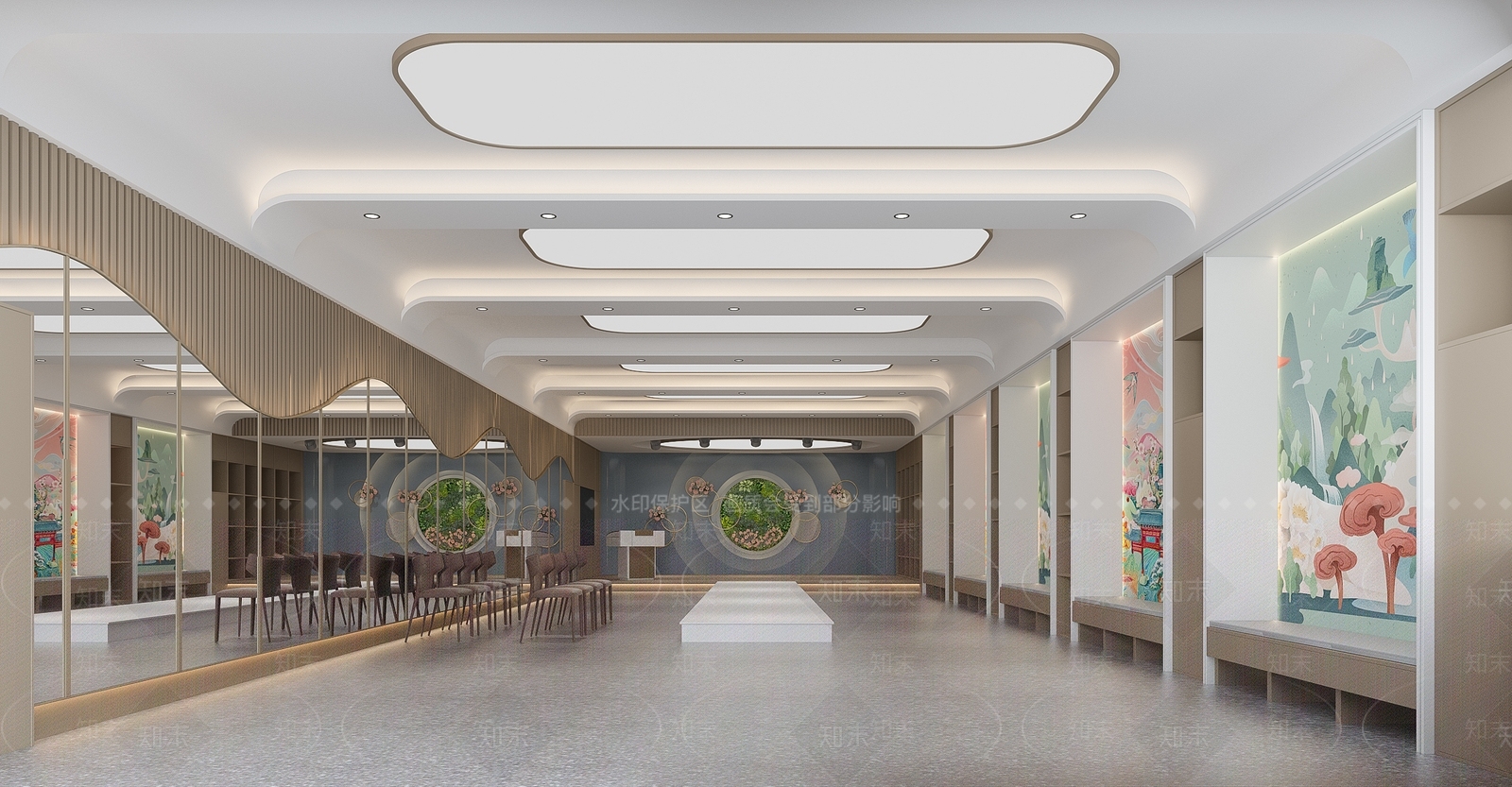 现代教室3D模型下载【ID:1192597621】