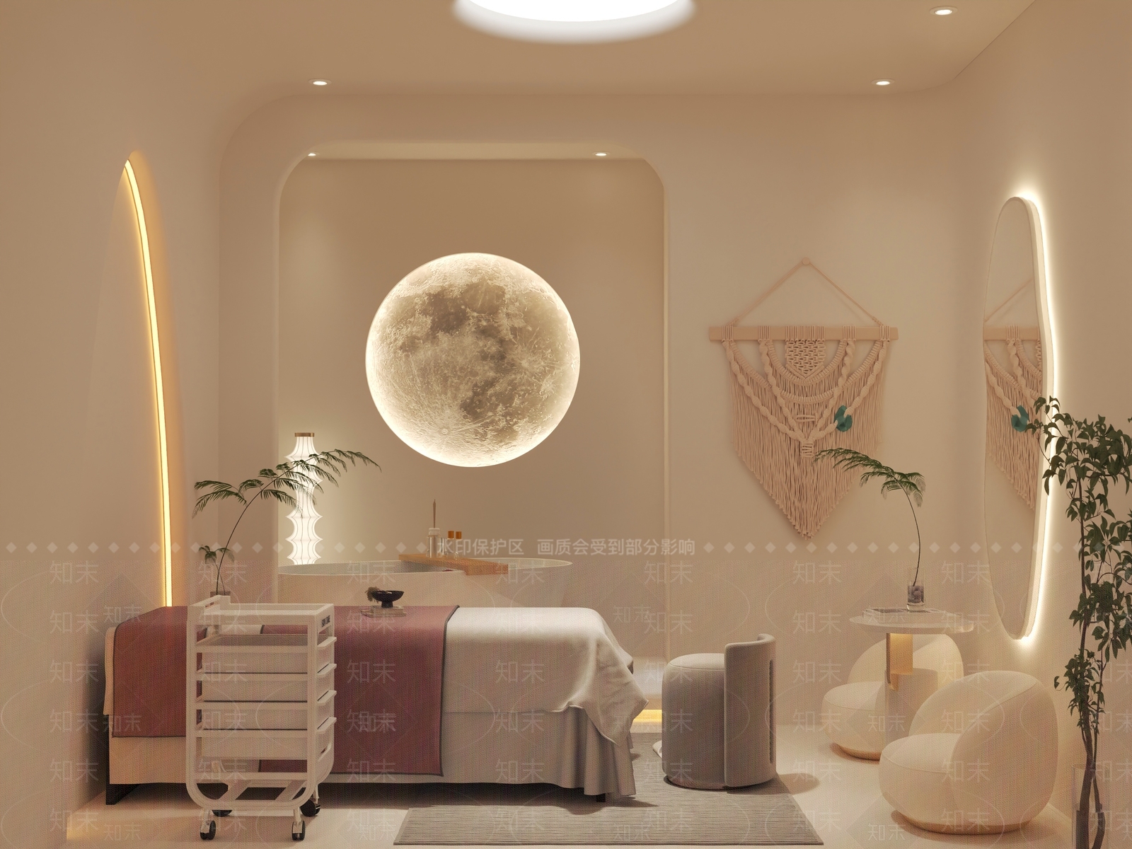 奶油美容院3D模型下载【ID:1192597265】