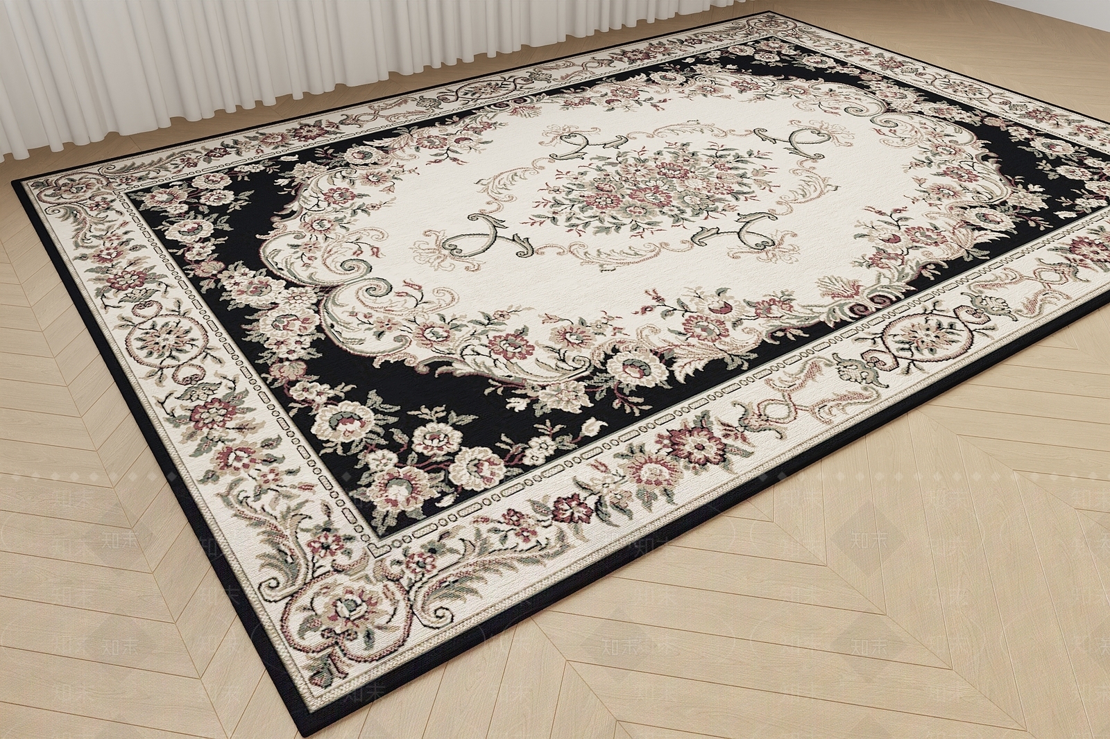 美式法式地毯3D模型下载【ID:1192597064】