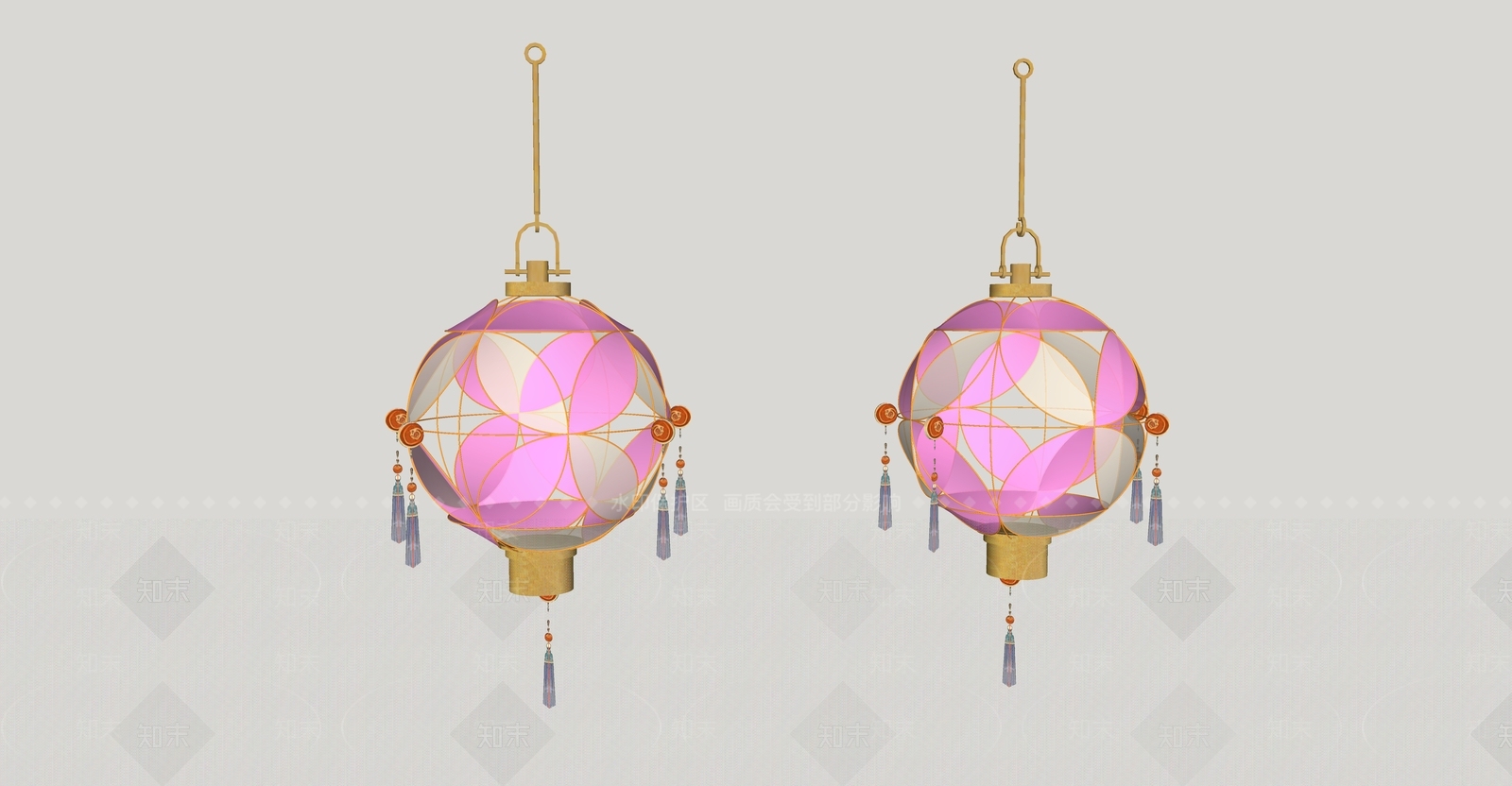 中式吊灯SU模型下载【ID:1192597163】