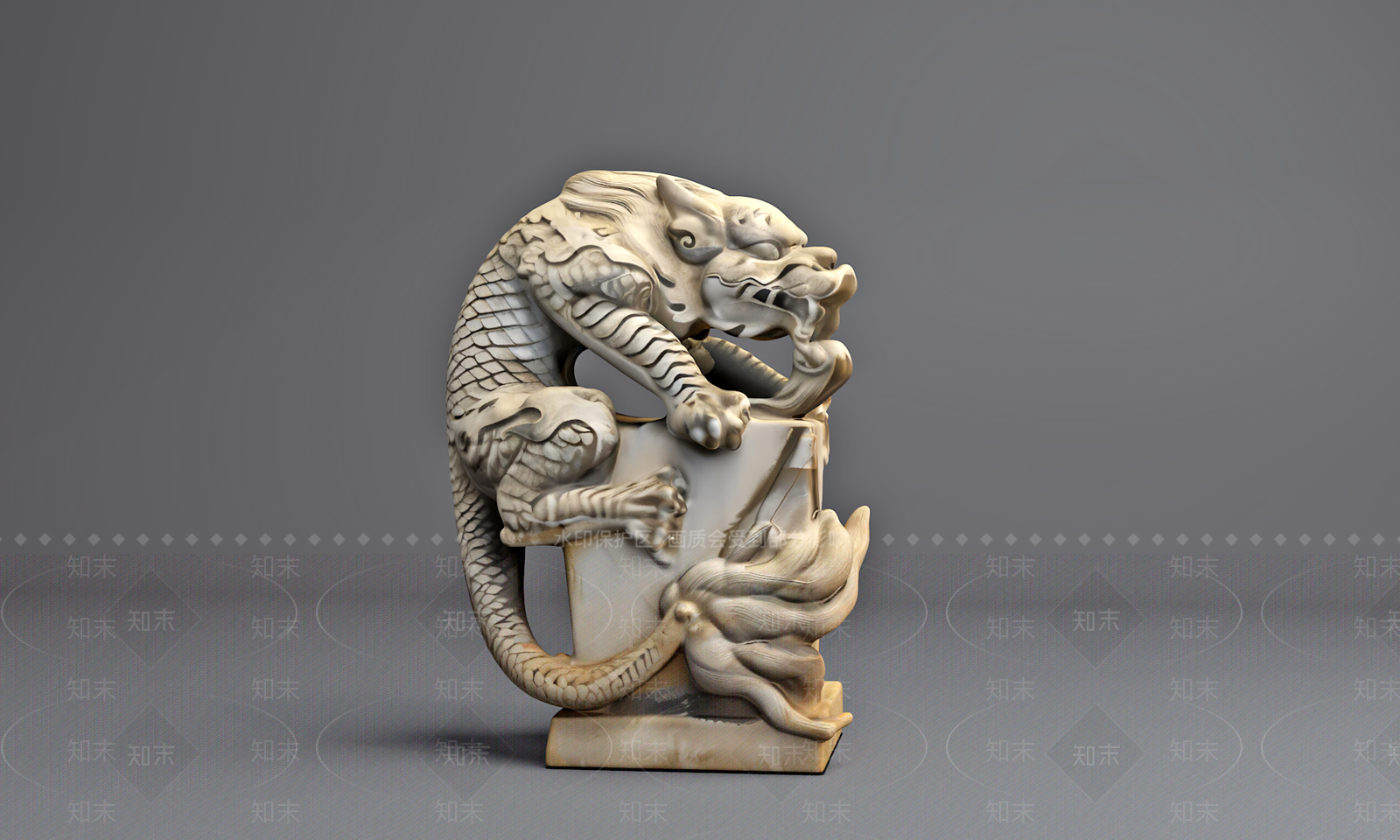 新中式中式景观雕塑3D模型下载【ID:1192597115】