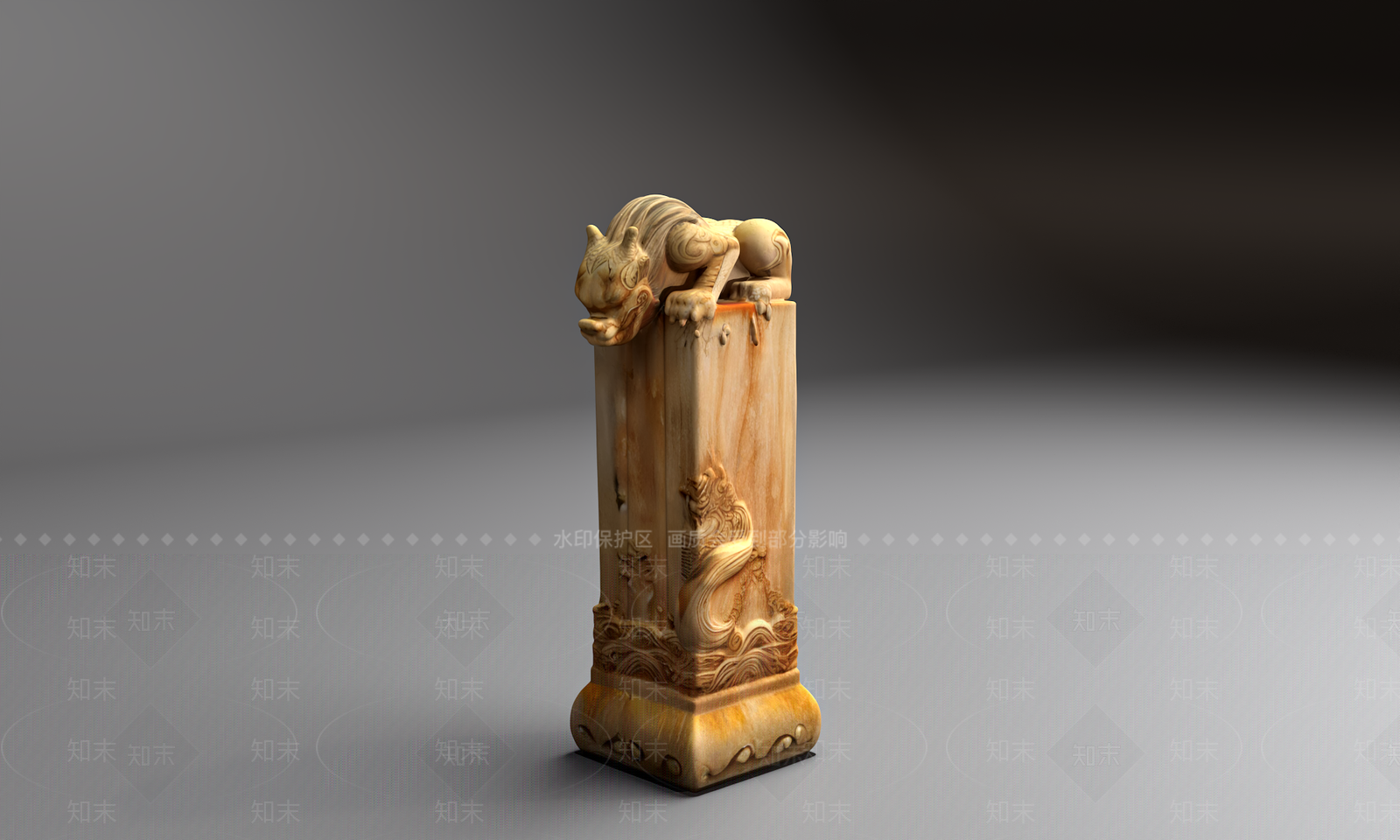 新中式中式景观雕塑3D模型下载【ID:1192597262】