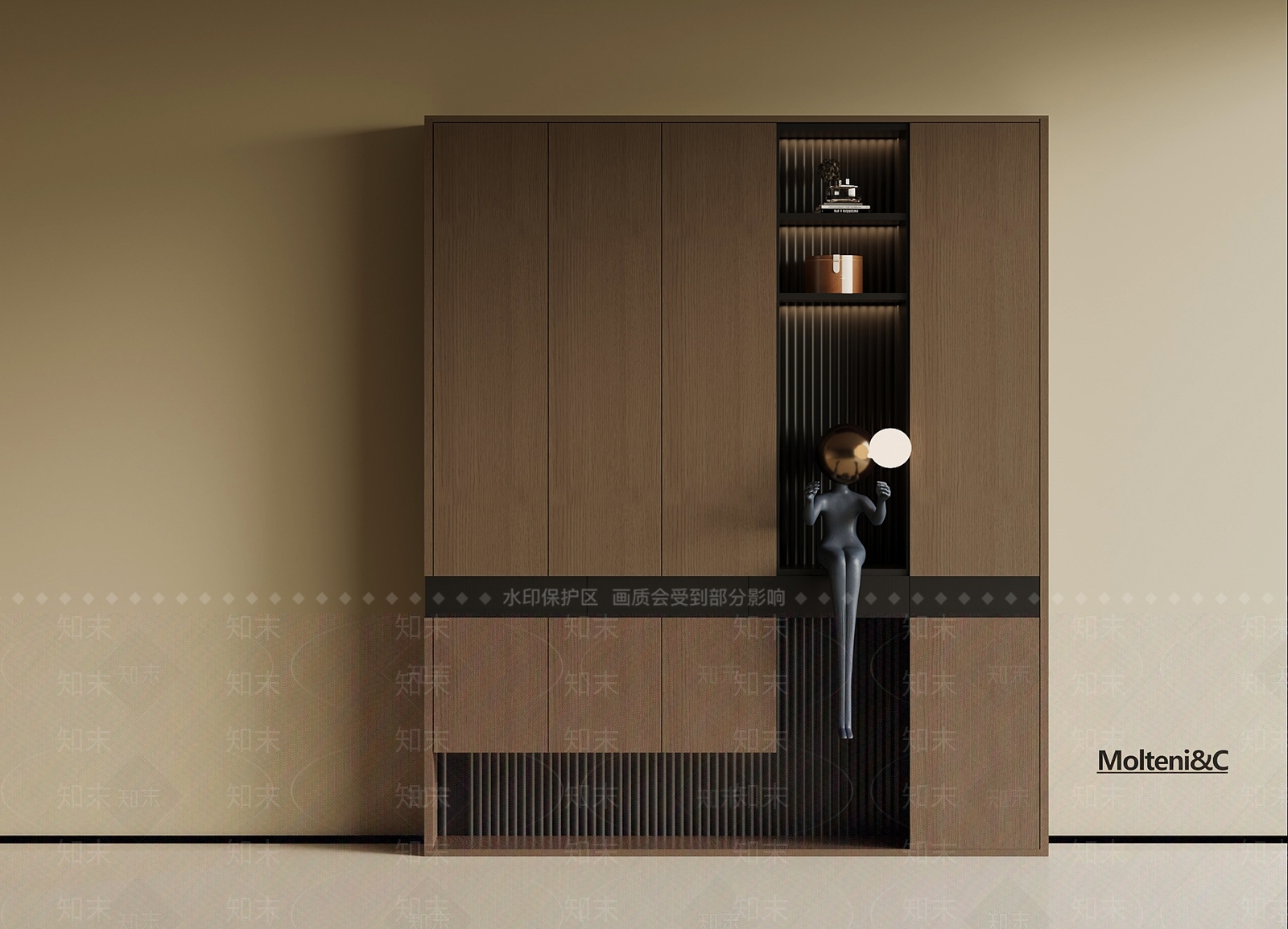 现代意式鞋柜3D模型下载【ID:1192600302】