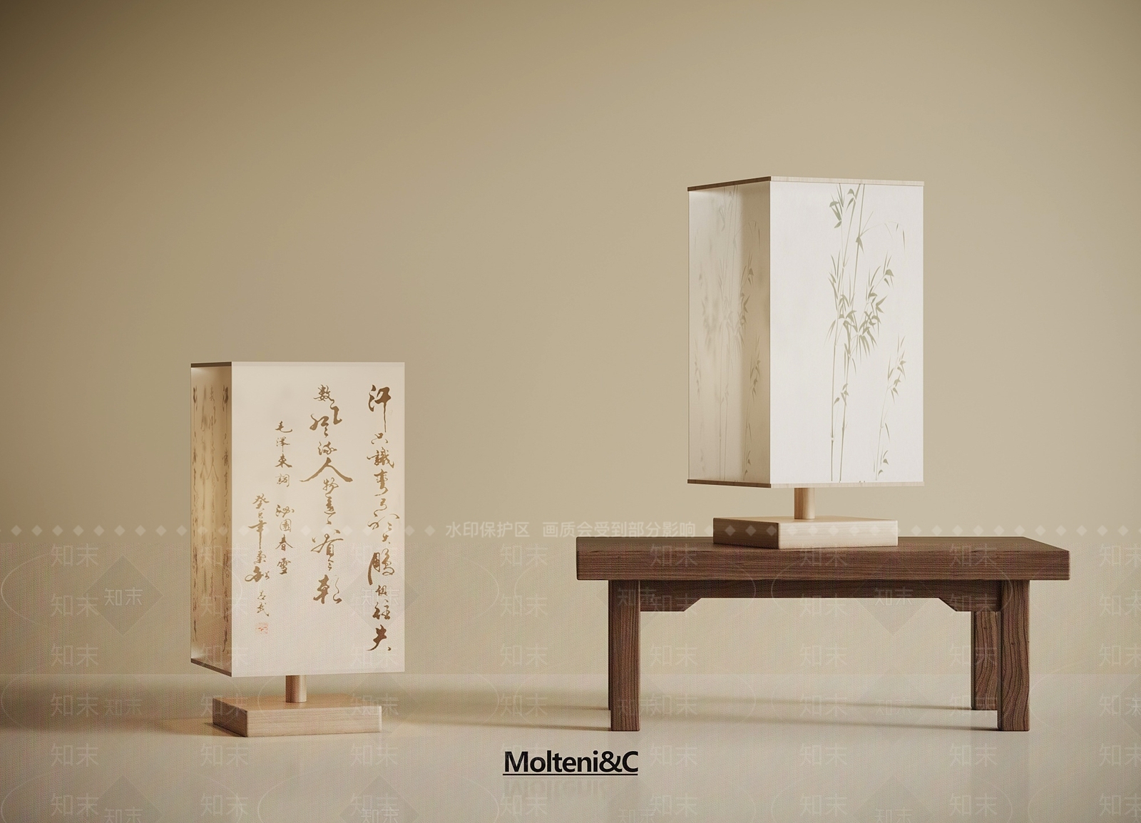 新中式台灯3D模型下载【ID:1192601723】