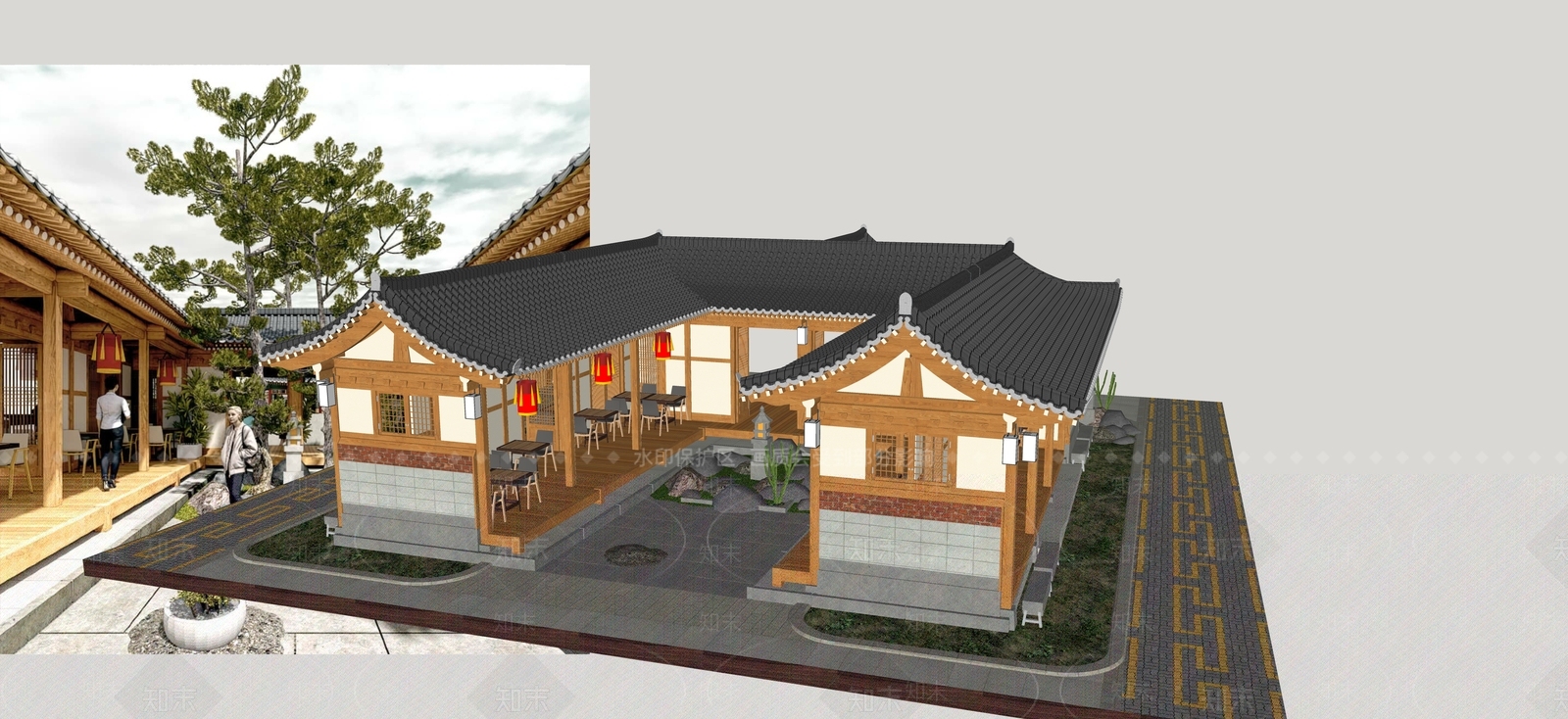 现代其他民宿SU模型下载【ID:1192604458】