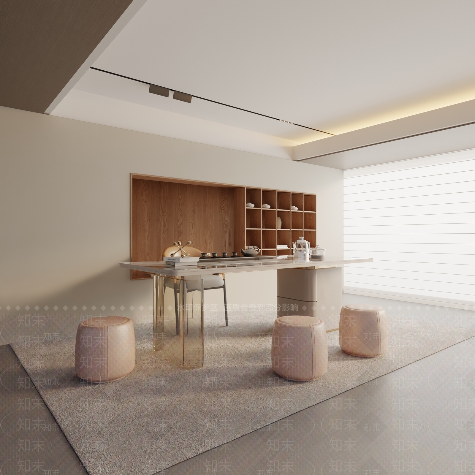 现代茶室3D模型下载【ID:1192606033】