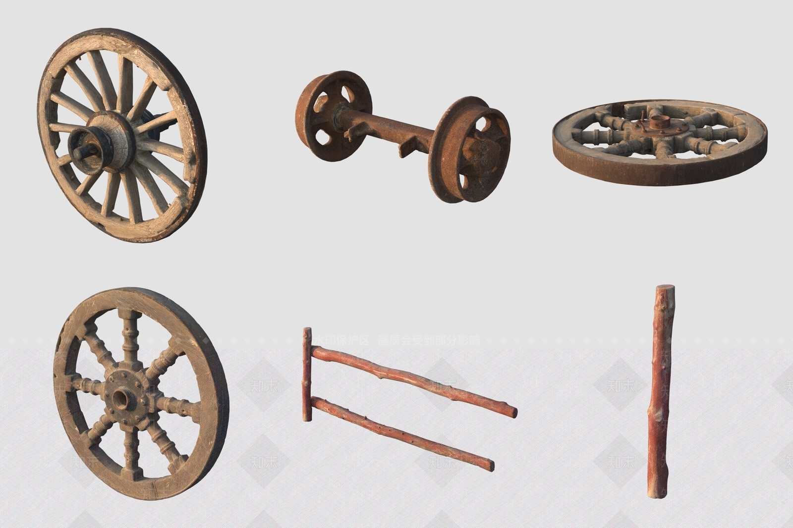 中式其他局部构件3D模型下载【ID:1192608869】