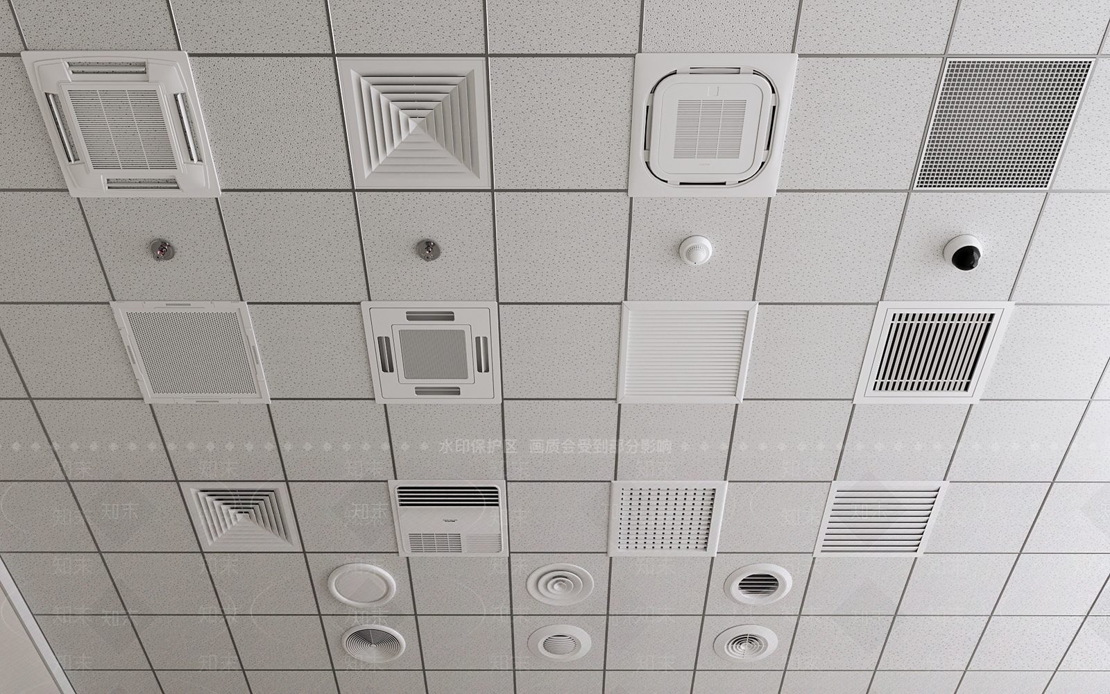 空调出风口SU模型草图