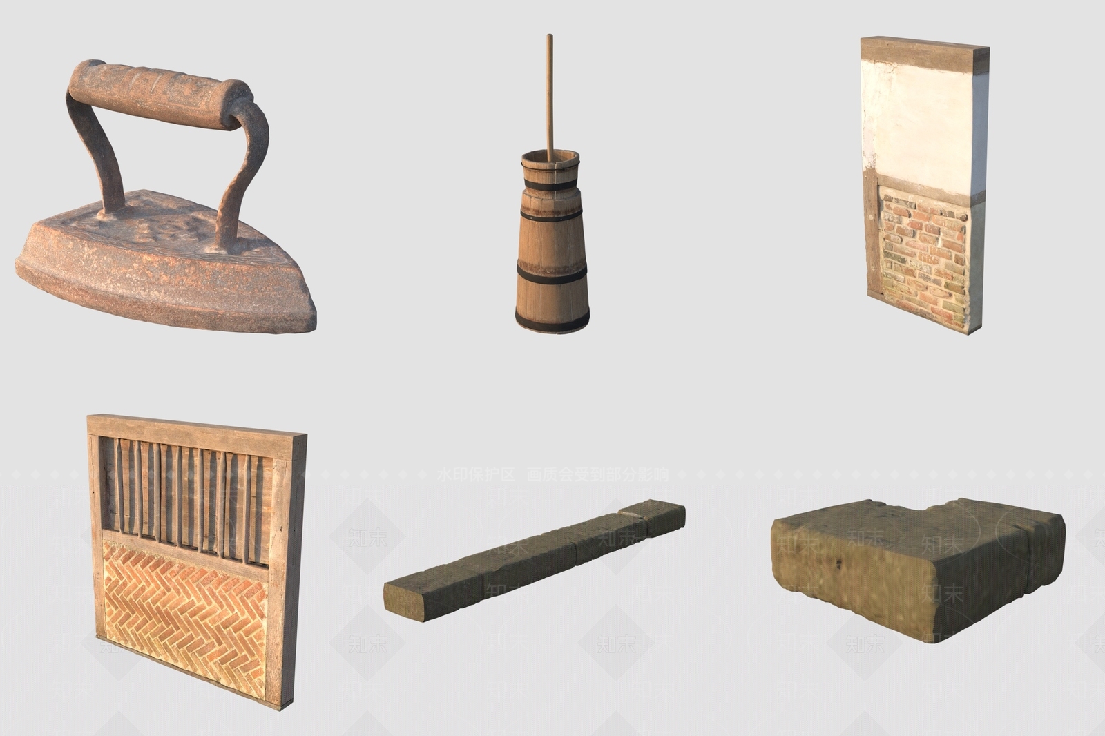 中式其他局部构件3D模型下载【ID:1192612784】