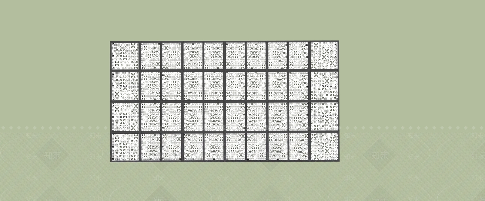 现代屏风SU模型下载【ID:1192614605】