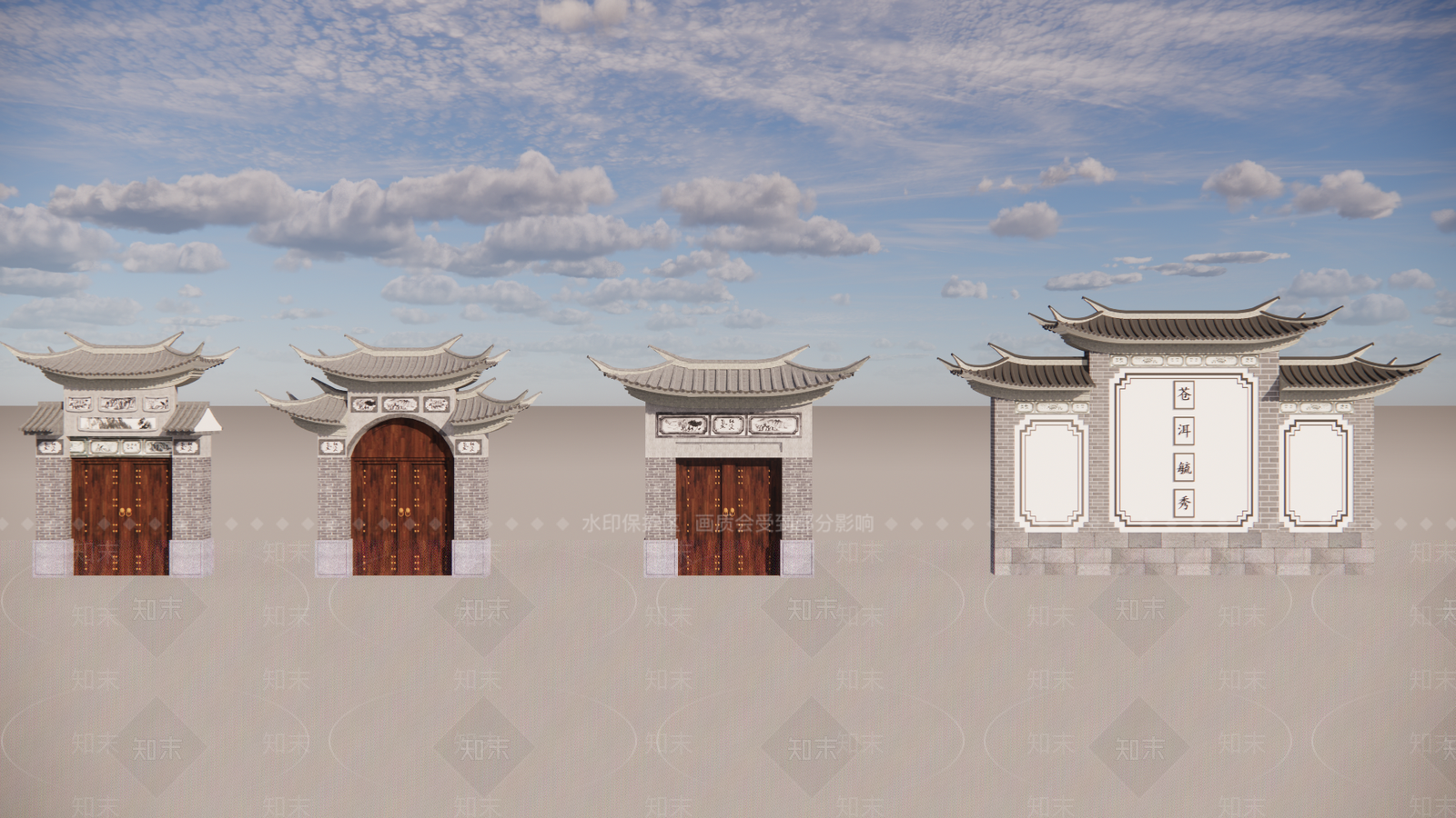 中式其他景观小建筑SU模型下载【ID:1192616115】