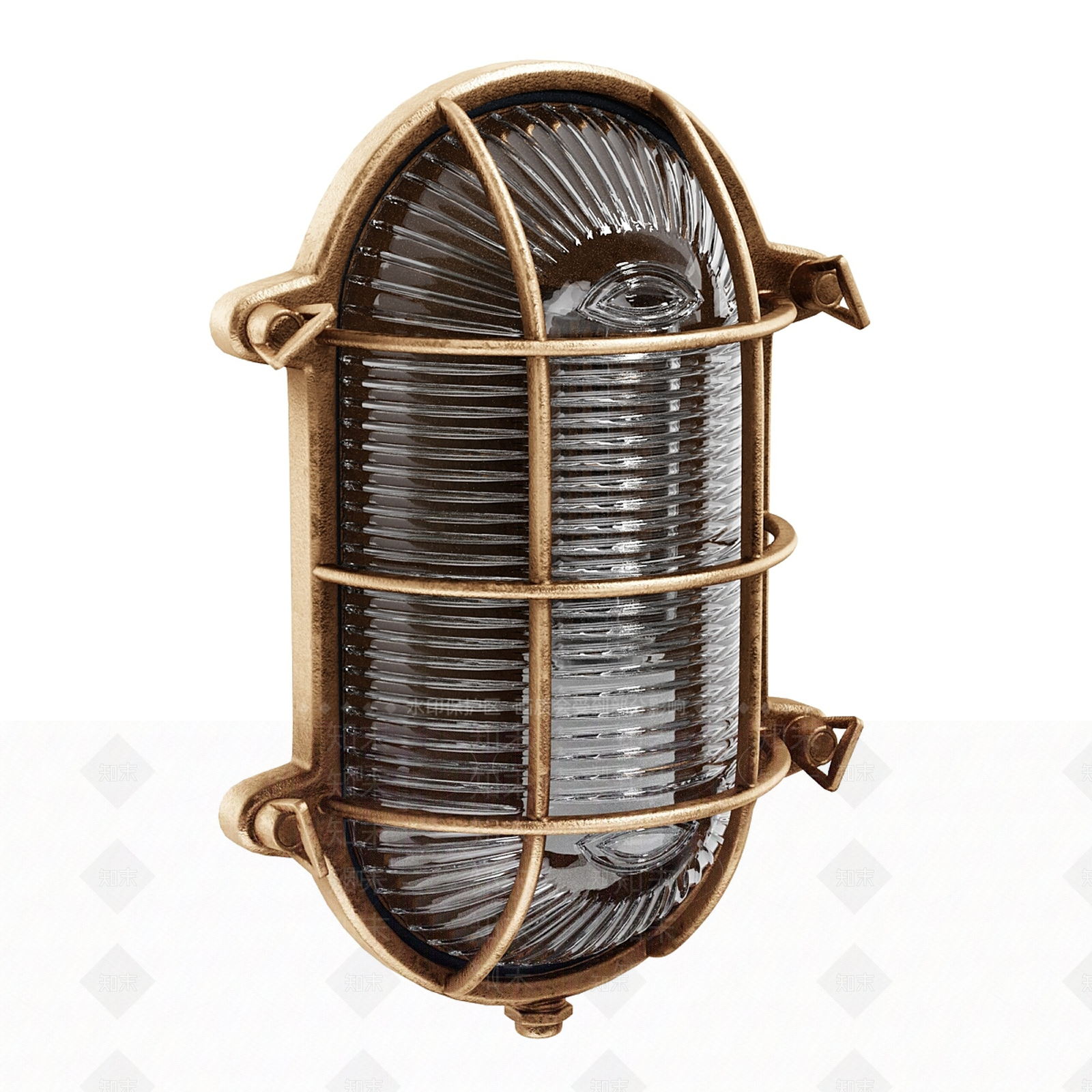 美式复古壁灯3D模型下载【ID:1192618402】