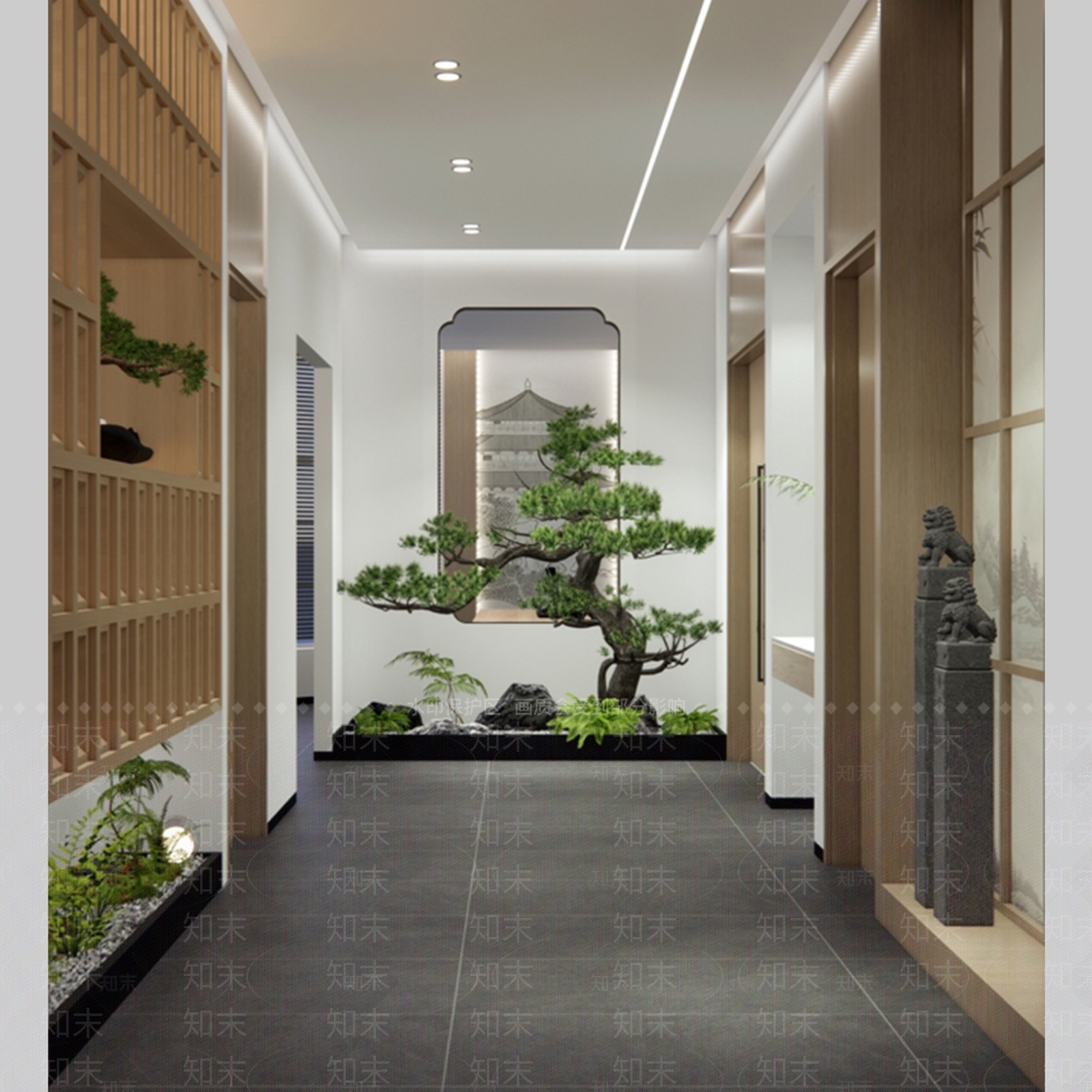 新中式原木棋牌室SU模型下载【ID:1192623406】