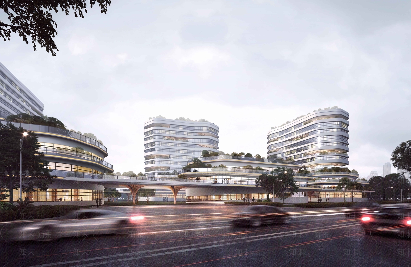 现代简约医院建筑SU模型下载【ID:1192625192】