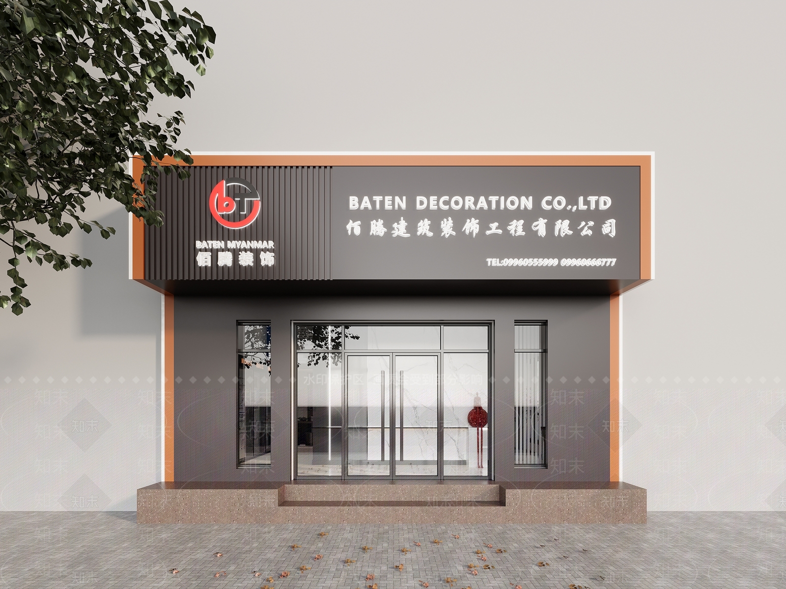 现代简约门头3D模型下载【ID:1192626204】