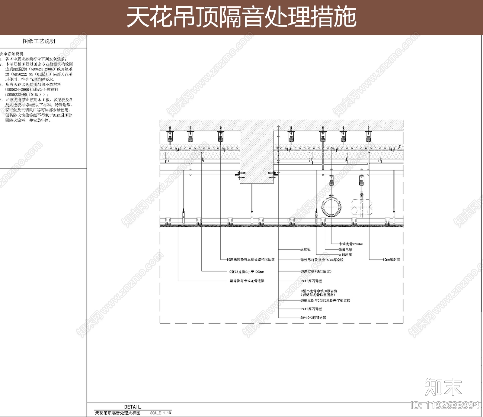 吊顶节点施工图下载【ID:1192633994】