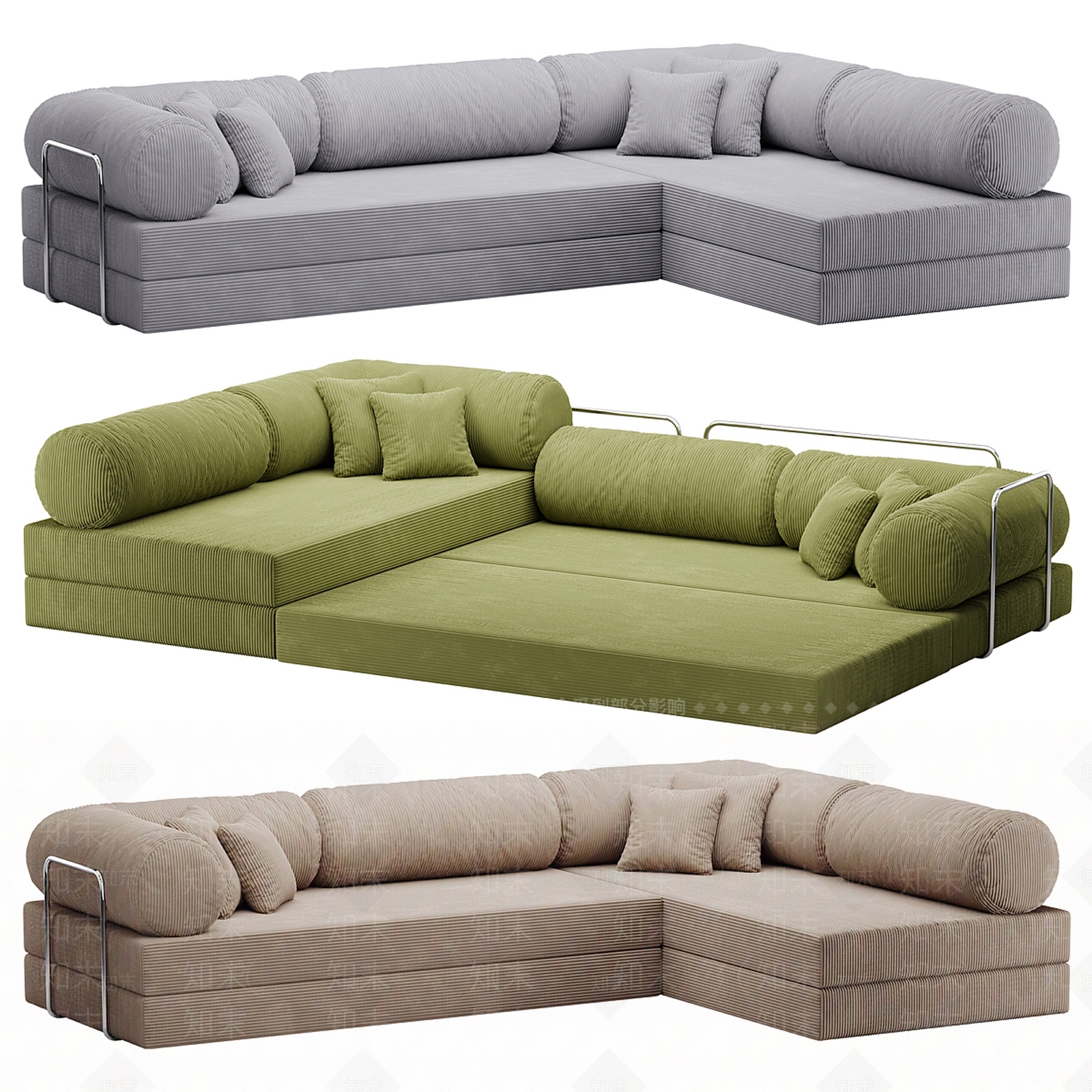 现代沙发床SU模型下载【ID:1192638451】