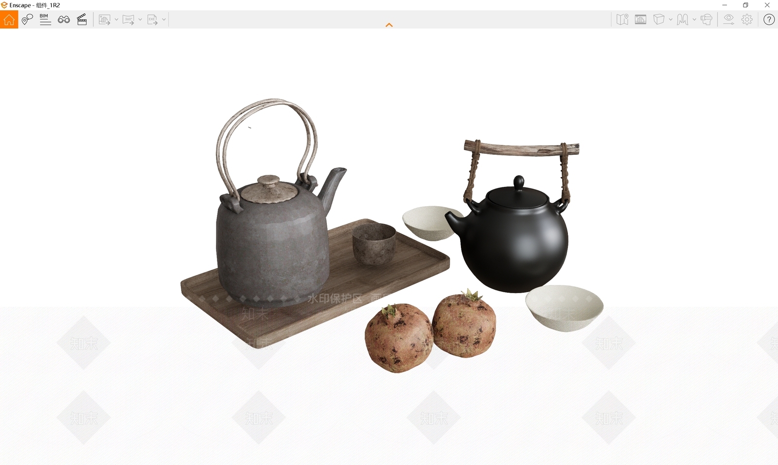 茶具SU模型下载【ID:1192639772】