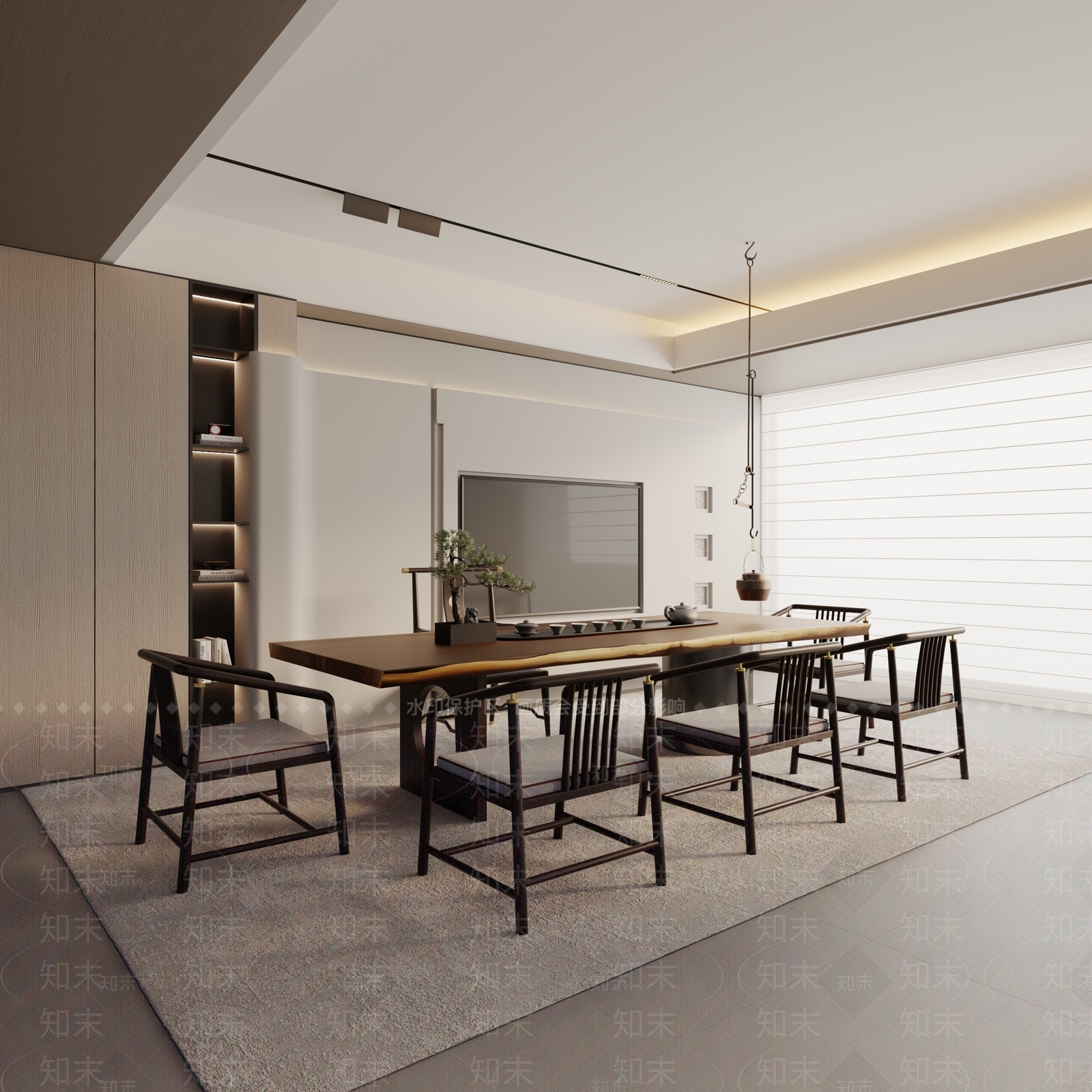 现代茶室3D模型下载【ID:1192642662】