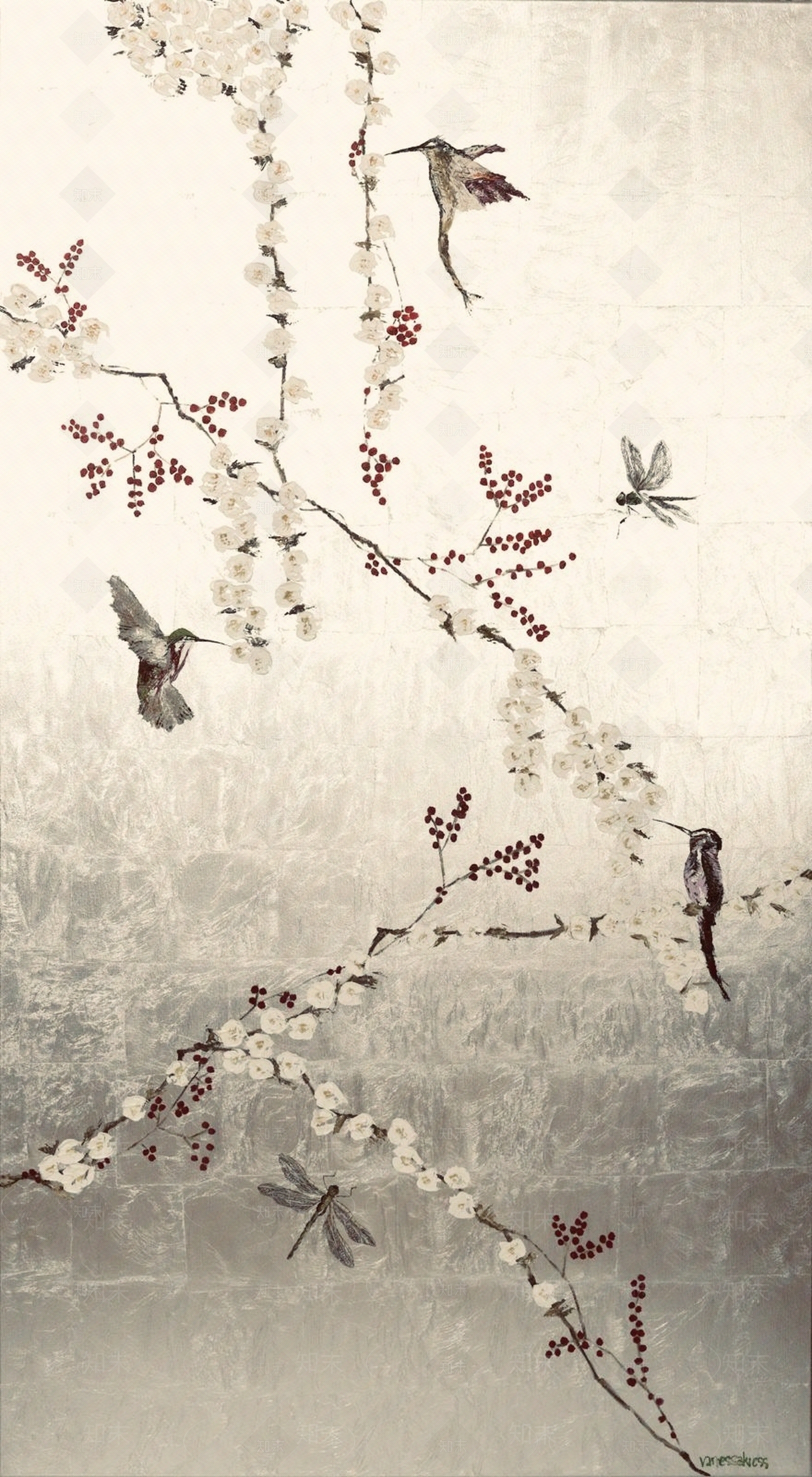 现代新中式金箔银箔贴图下载【ID:1192647129】