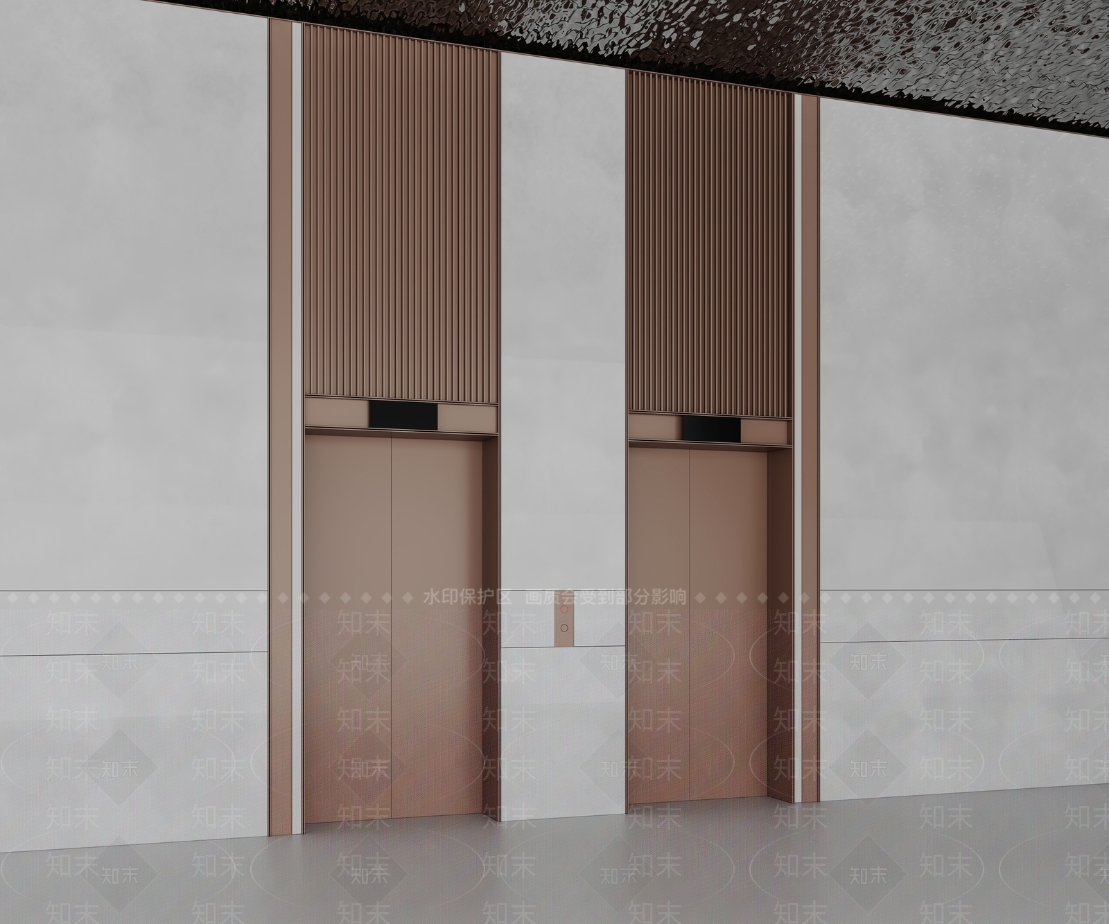 现代新中式电梯间3D模型下载【ID:1192646706】