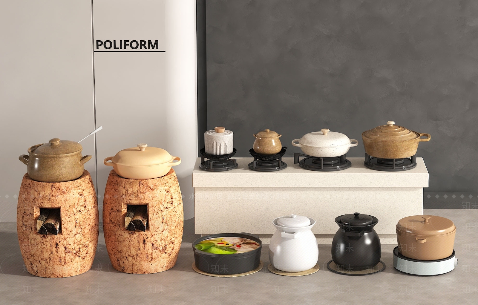 厨房用品3D模型下载【ID:1192649170】