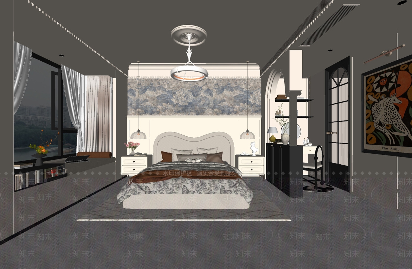 艺术装饰画挂画SU模型下载【ID:1227567214】