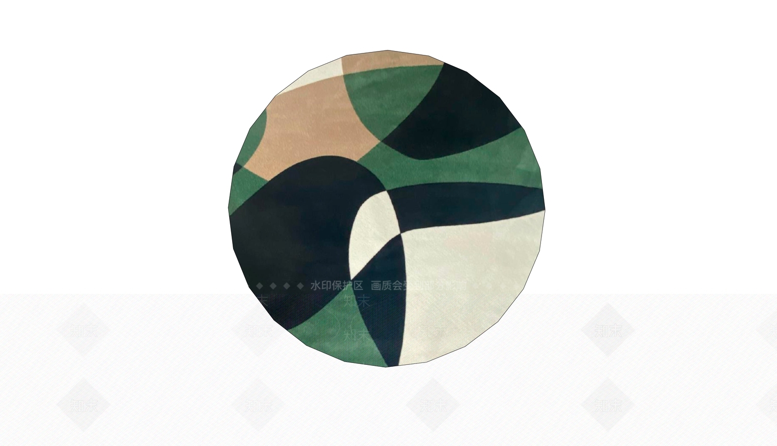 现代北欧地毯SU模型下载【ID:1192655037】