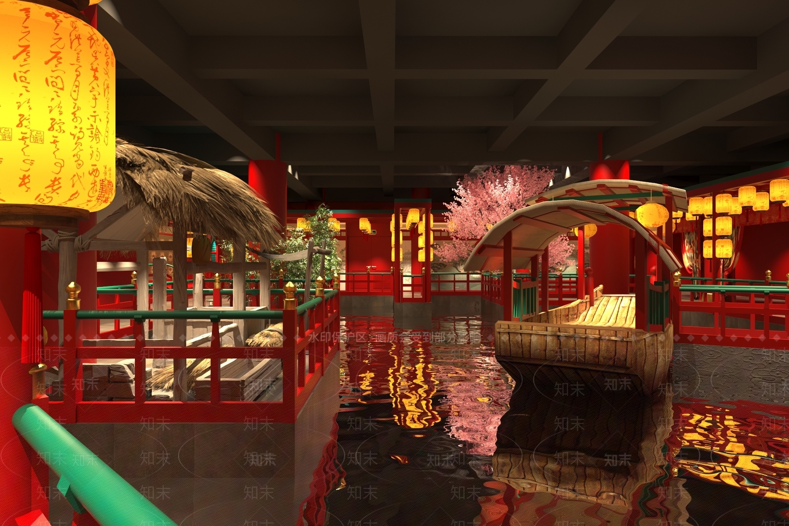 新中式中式其他餐饮空间3D模型下载【ID:1192661353】