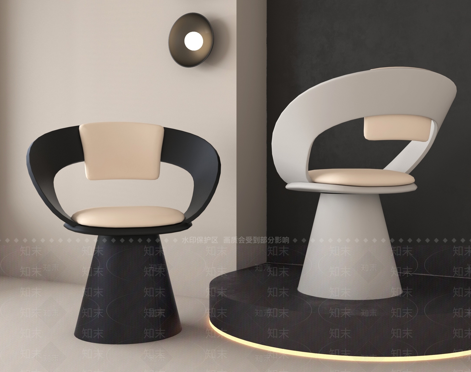 现代其他凳子SU模型下载【ID:1192668584】