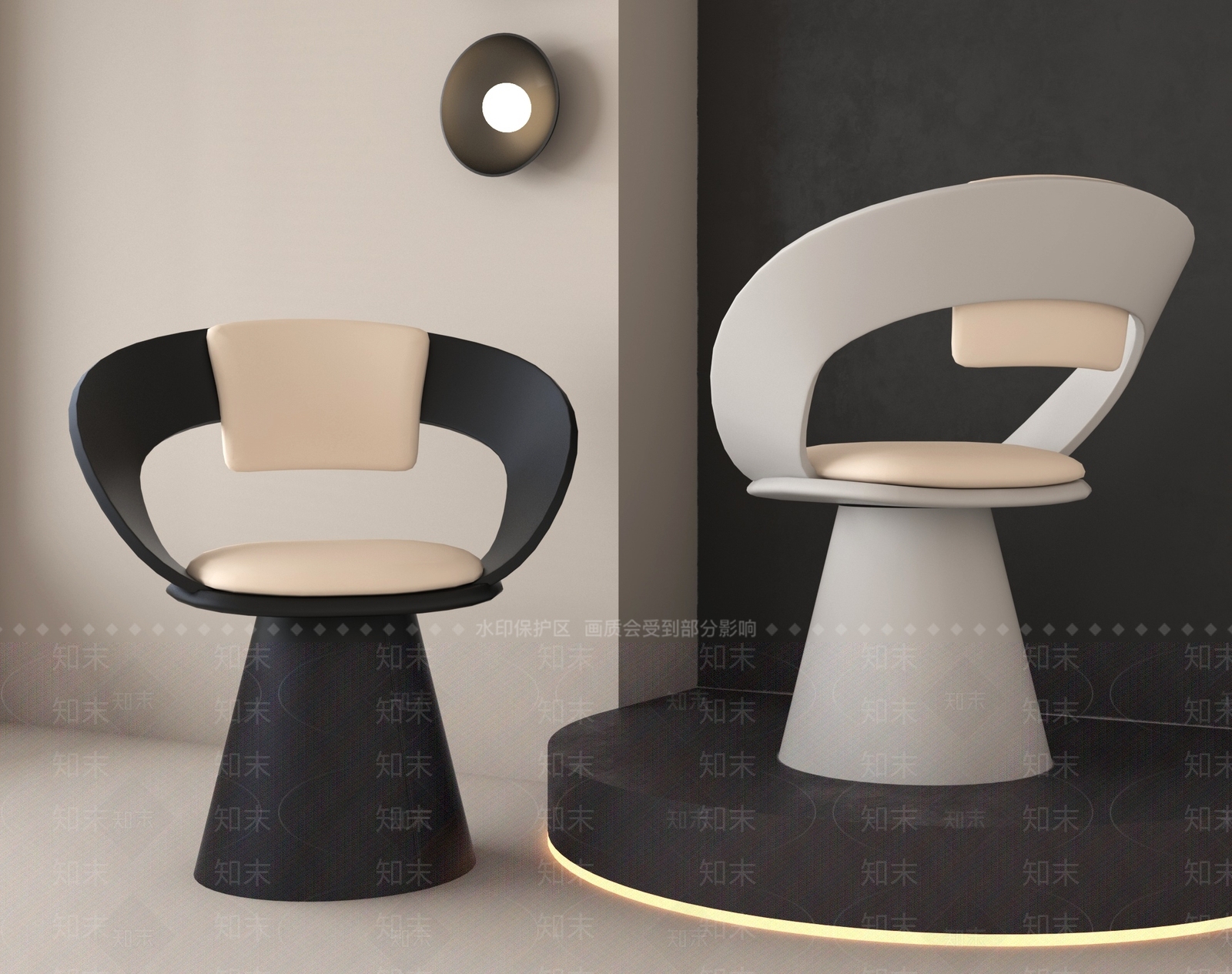 现代其他凳子3D模型下载【ID:1192668653】