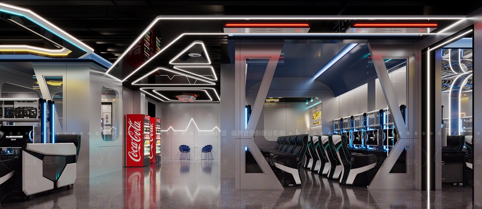 现代网吧网咖3D模型下载【ID:1192670486】