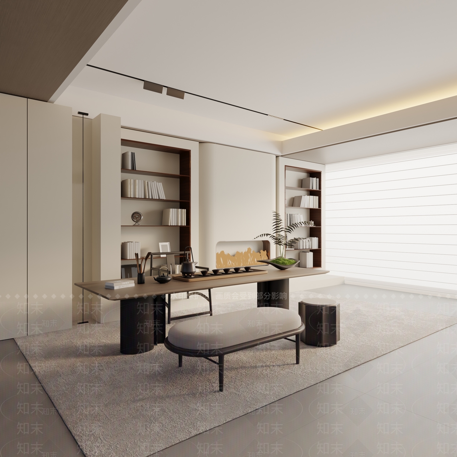 现代茶室3D模型下载【ID:1192670957】