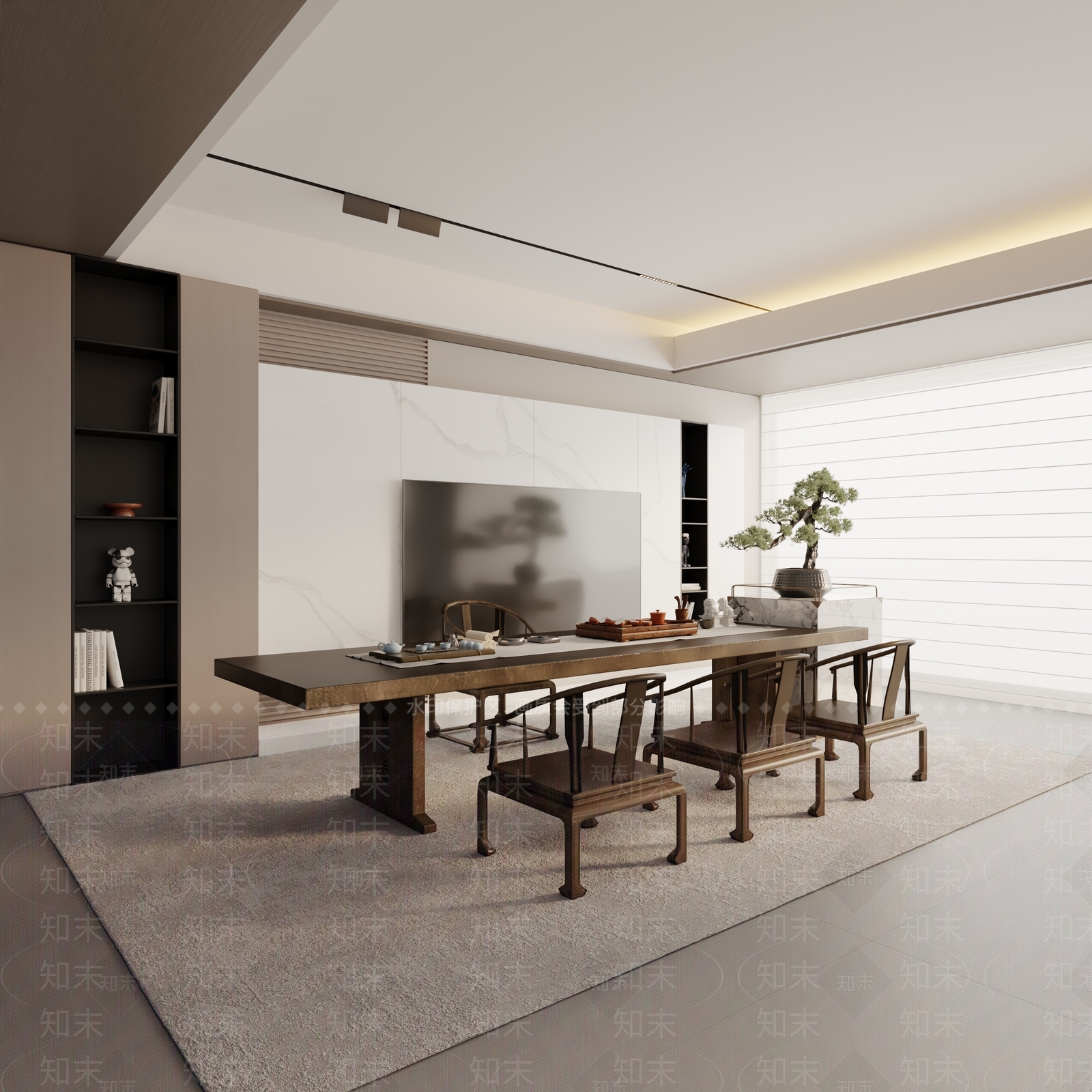 现代茶室3D模型下载【ID:1192671586】